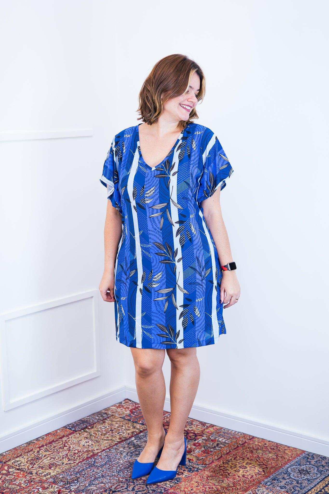 Vestido Helena - Malha Confort Manga Morcego - Bazar Online