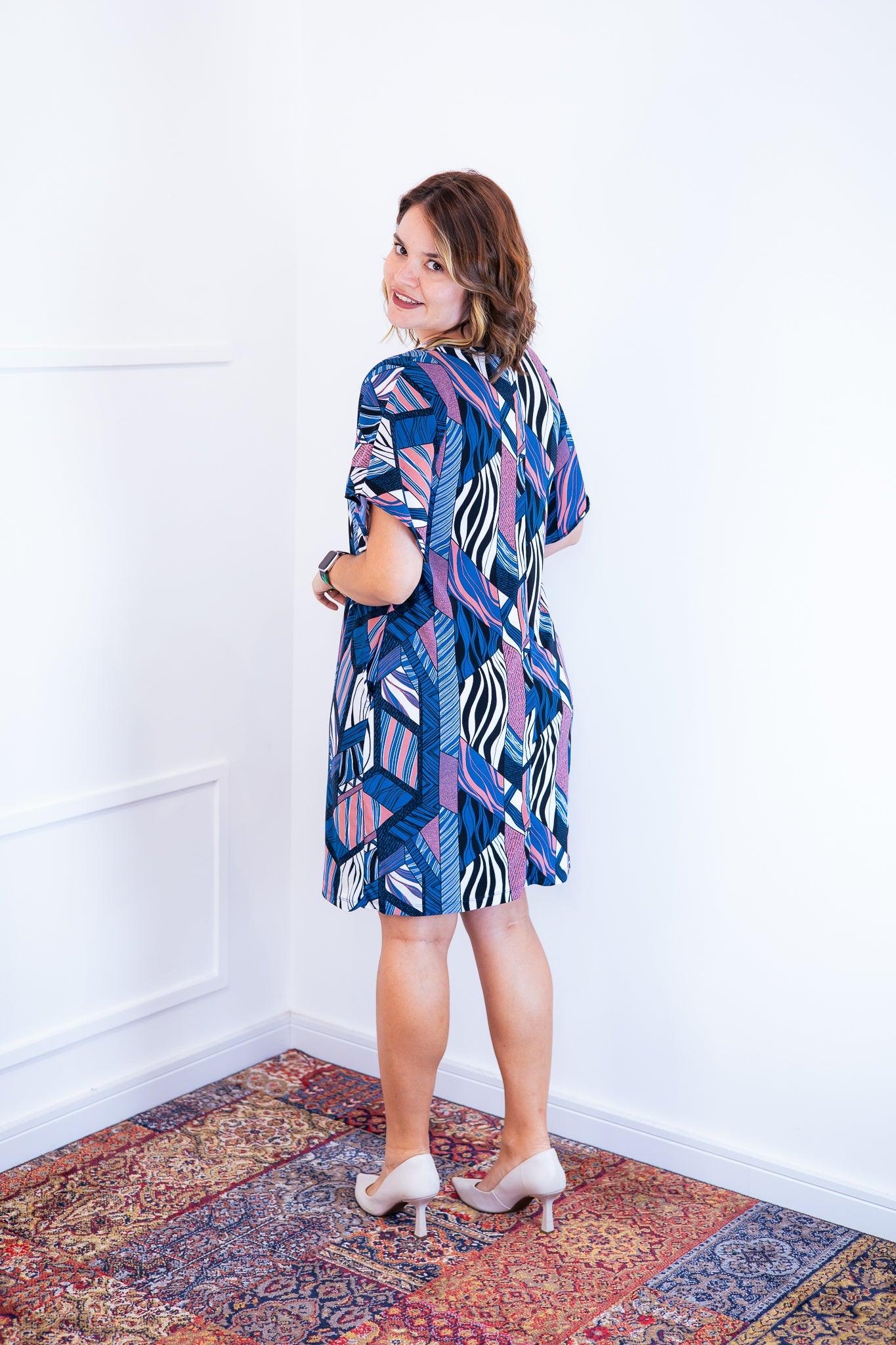 Vestido Helena - Malha Confort Manga Morcego - Bazar Online