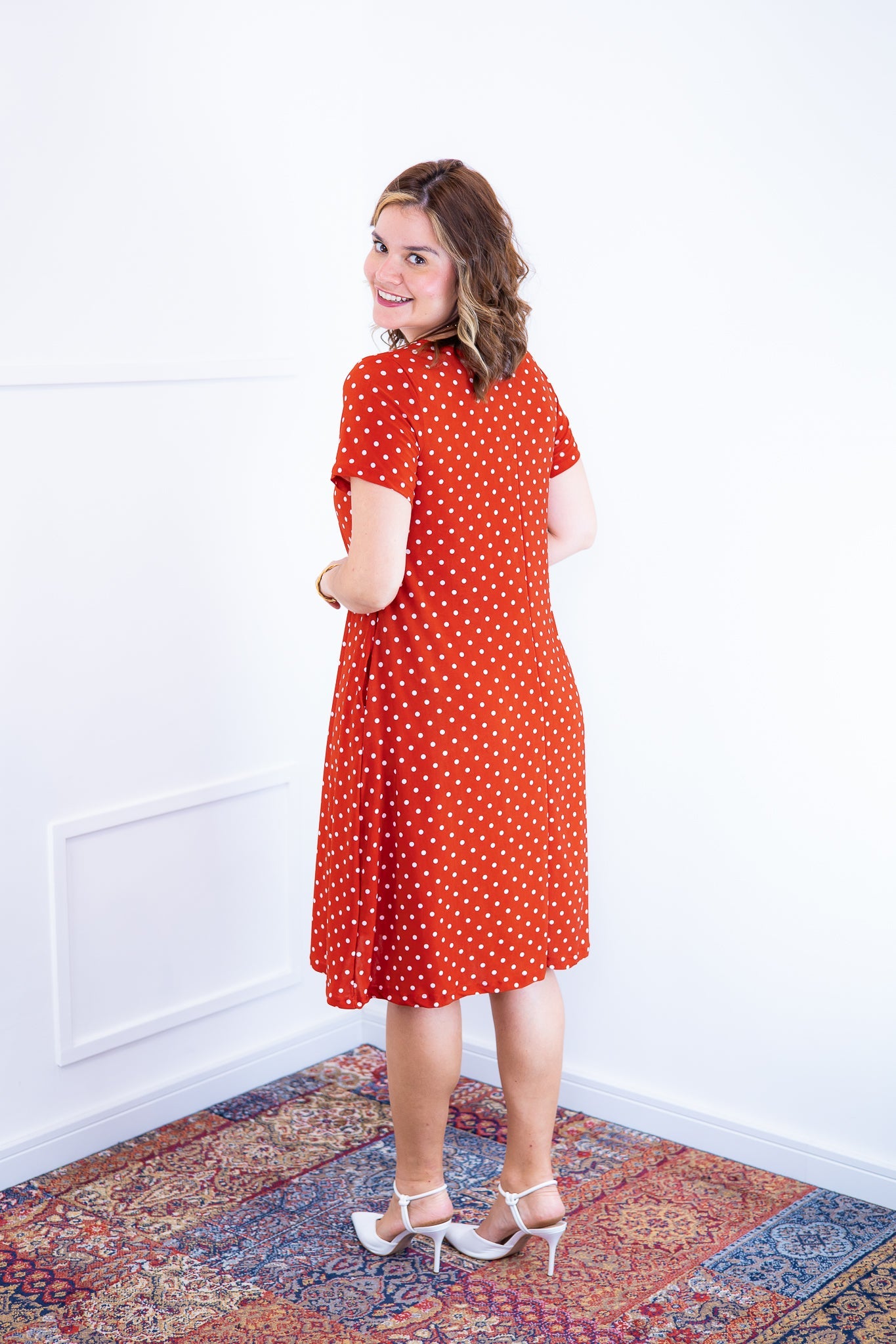 Vestido Sara - Malha Confort Midi com Manga - Bazar Online