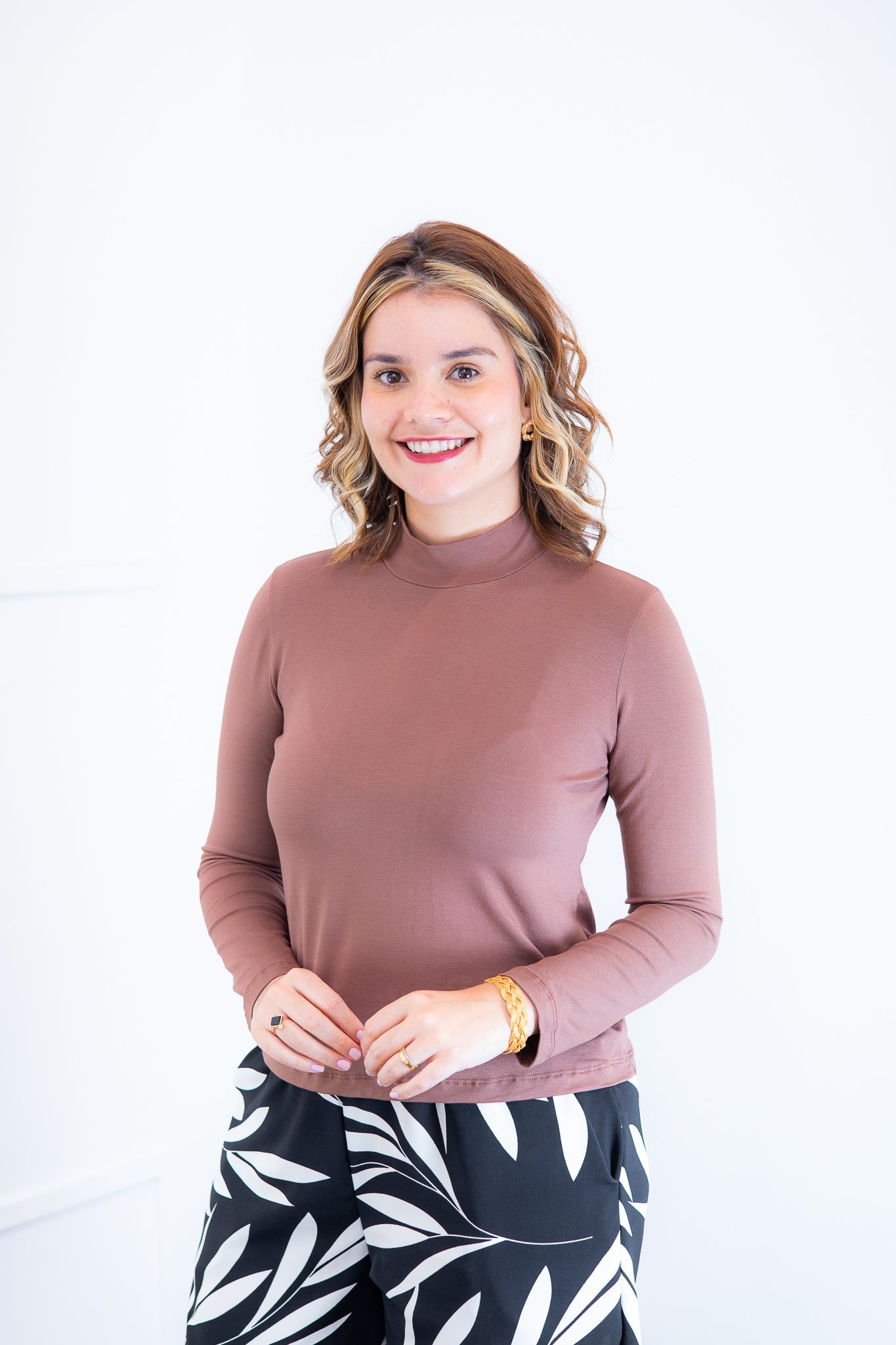 Blusa Donna - Manga longa com Golinha - Bazar Online