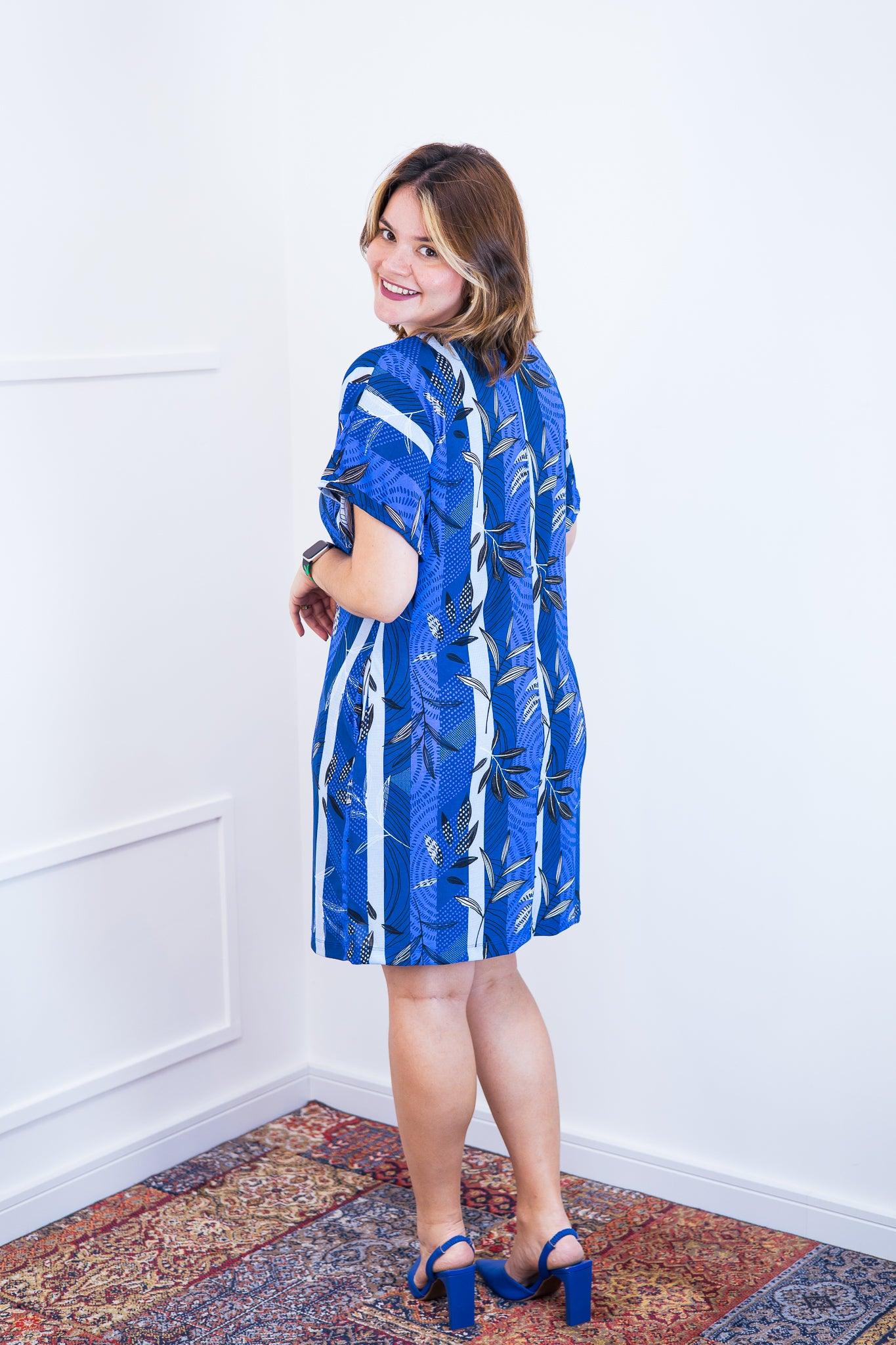 Vestido Helena - Malha Confort Manga Morcego - Bazar Online