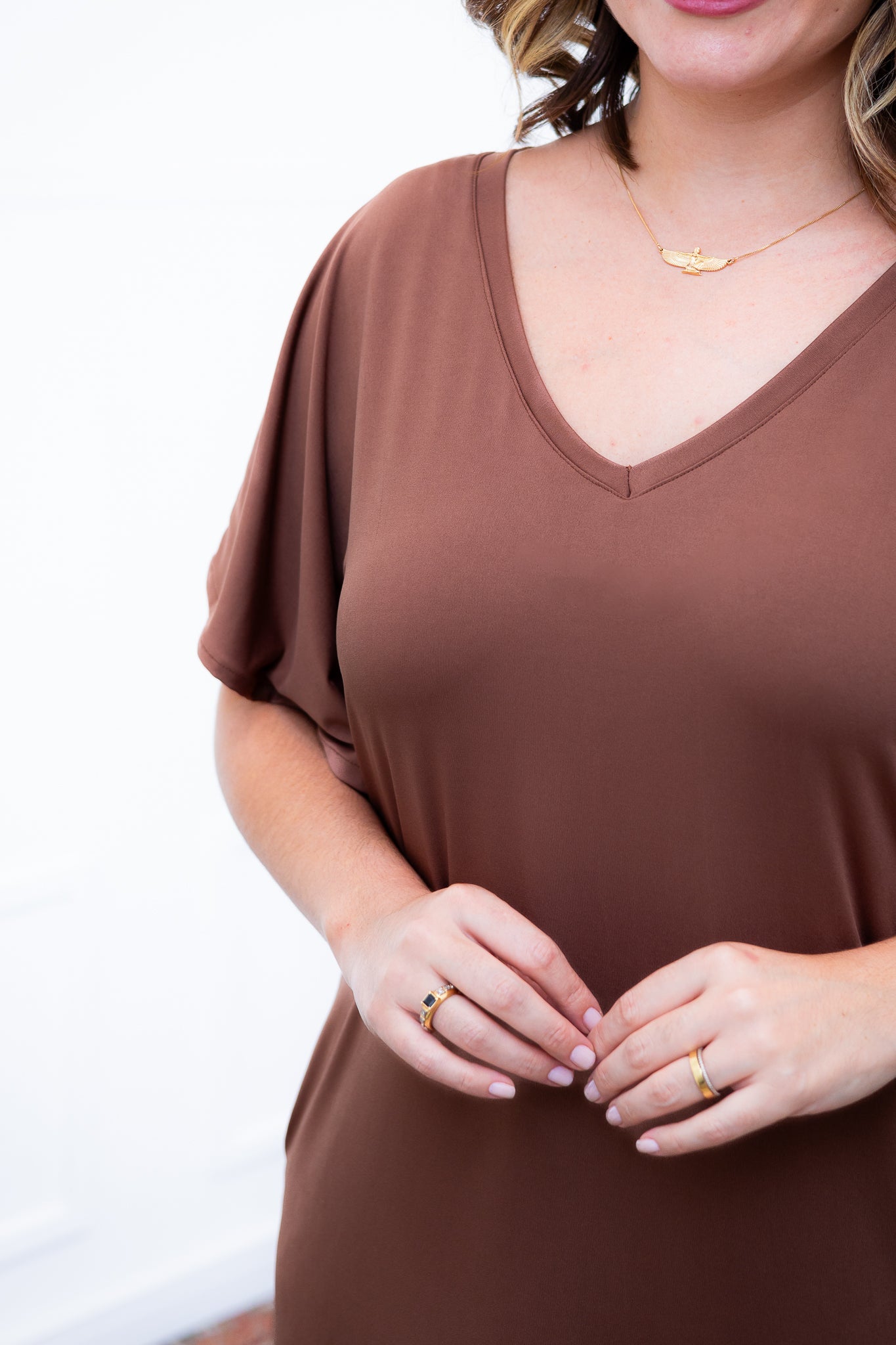 Vestido Helena - Malha Confort Manga Morcego - Bazar Online