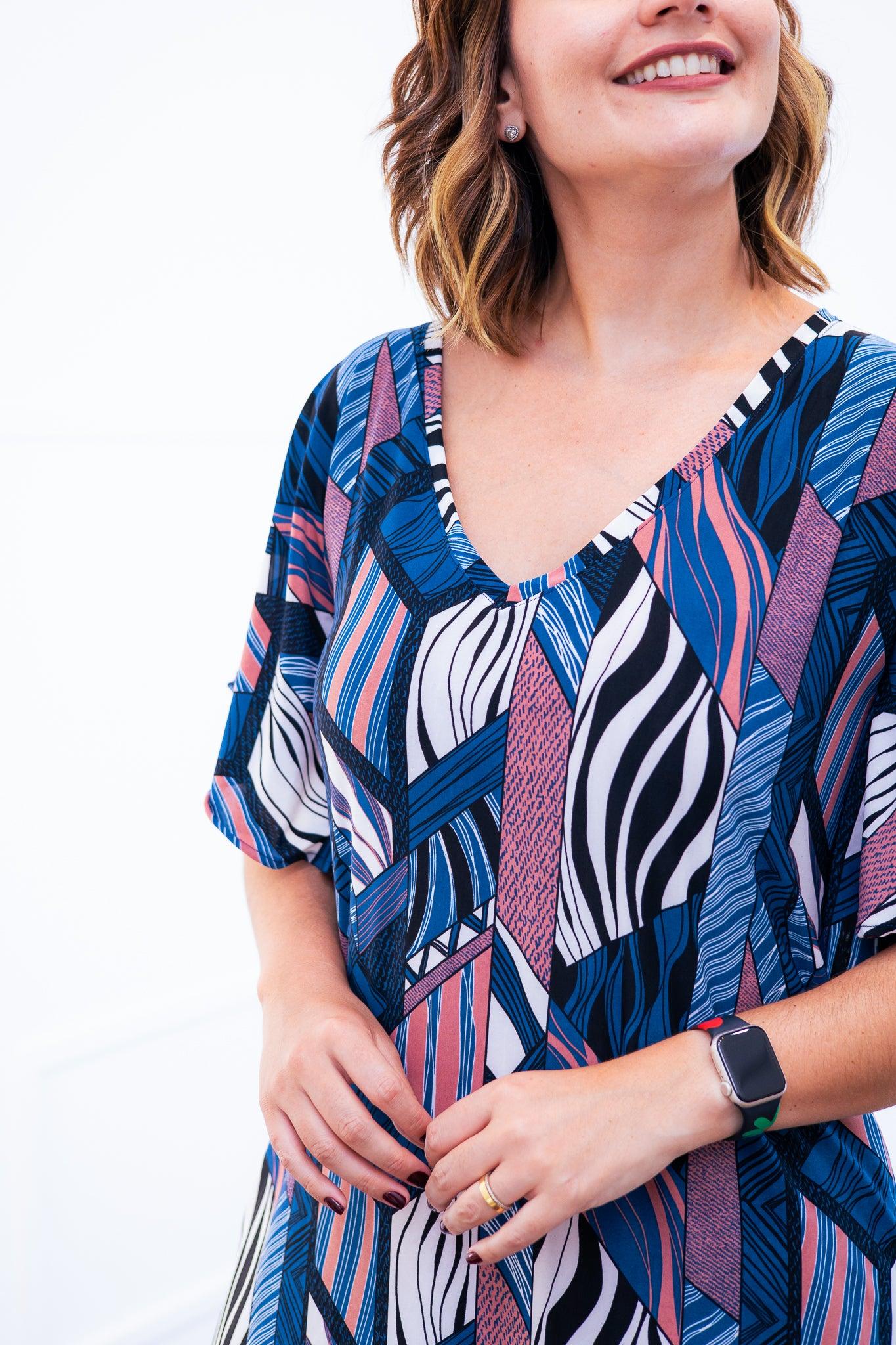 Vestido Helena - Malha Confort Manga Morcego - Bazar Online