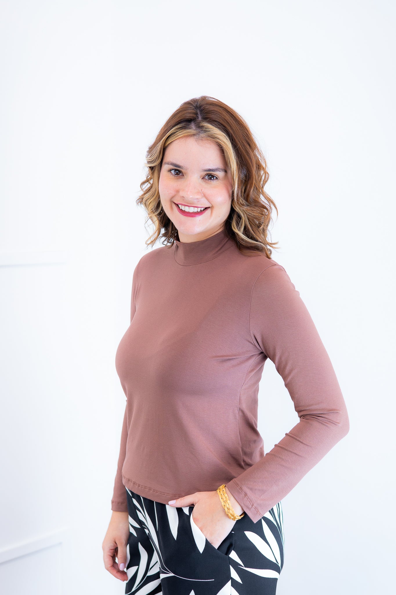 Blusa Donna - Manga longa com Golinha - Bazar Online