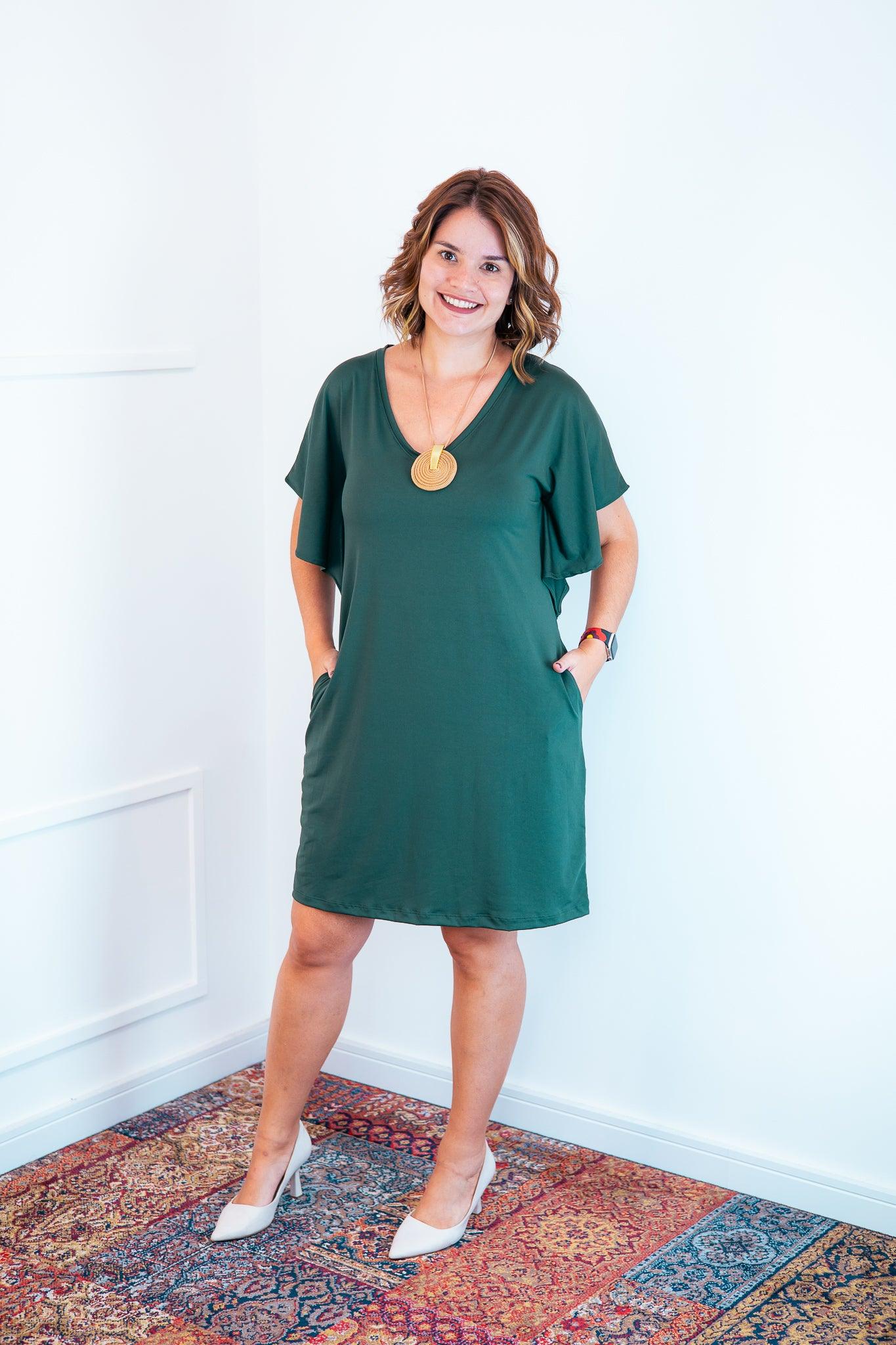 Vestido Helena - Malha Confort Manga Morcego - Bazar Online