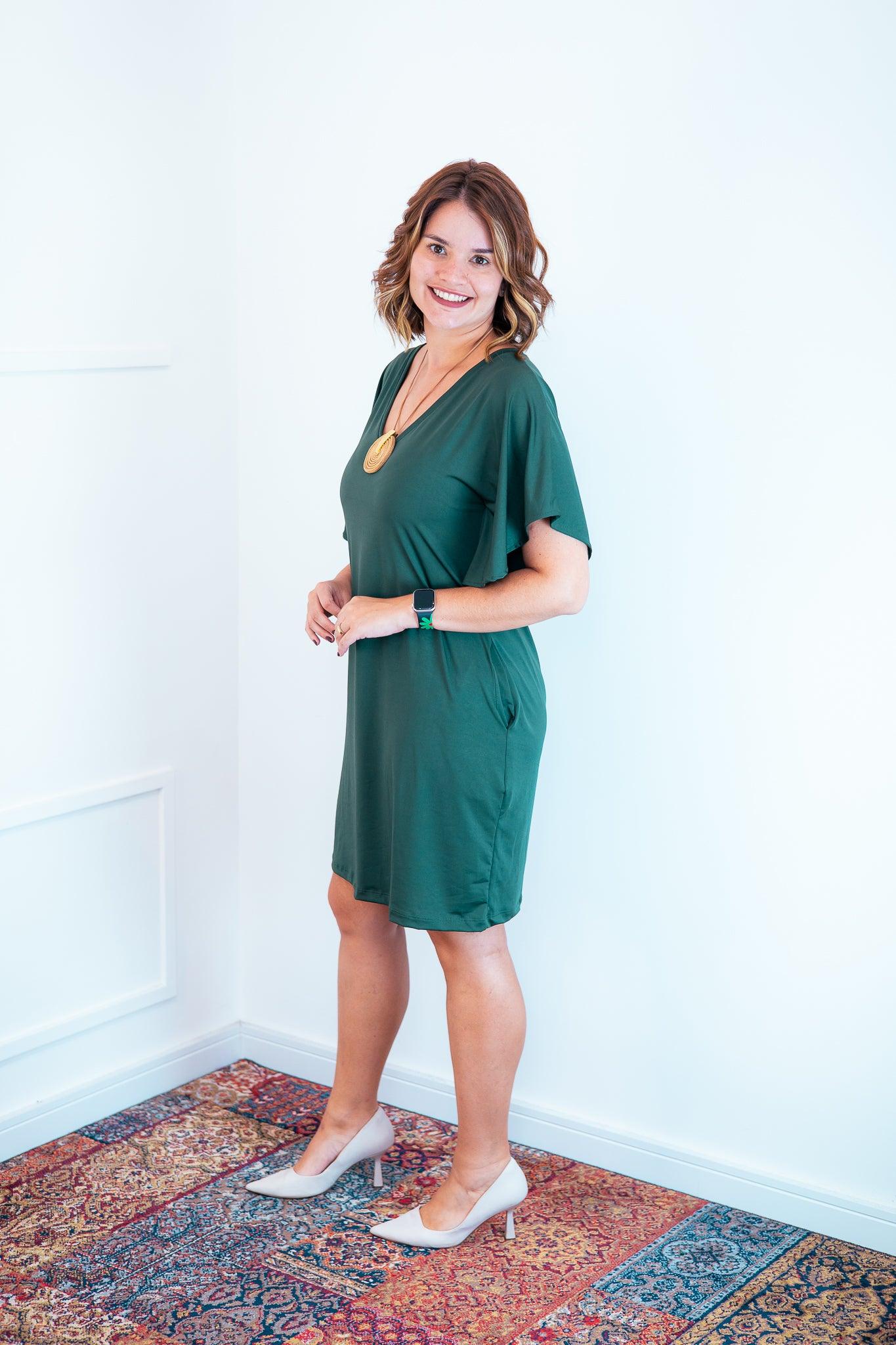 Vestido Helena - Malha Confort Manga Morcego - Bazar Online