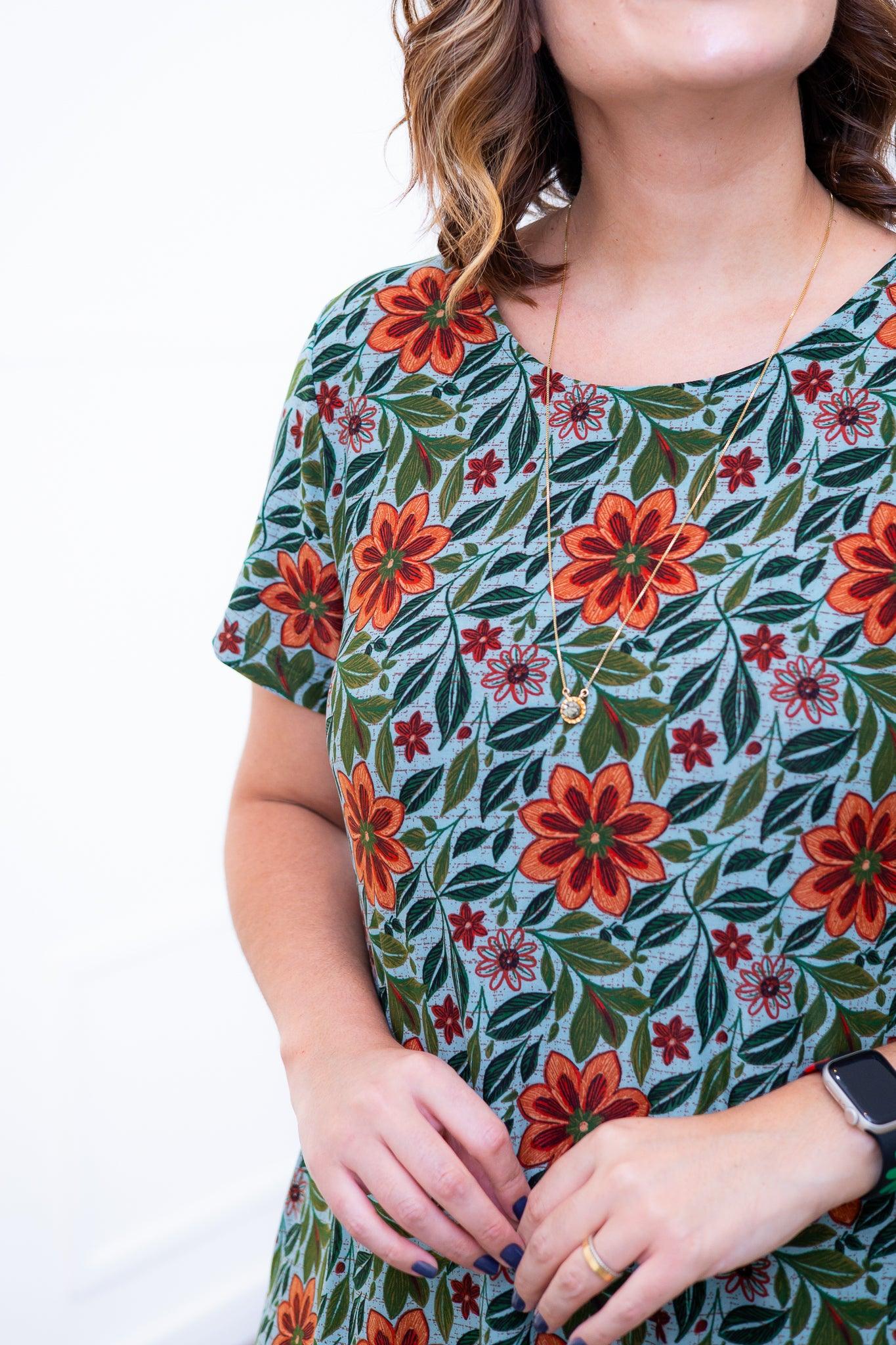 Vestido Sara - Malha Confort Midi com Manga - Bazar Online