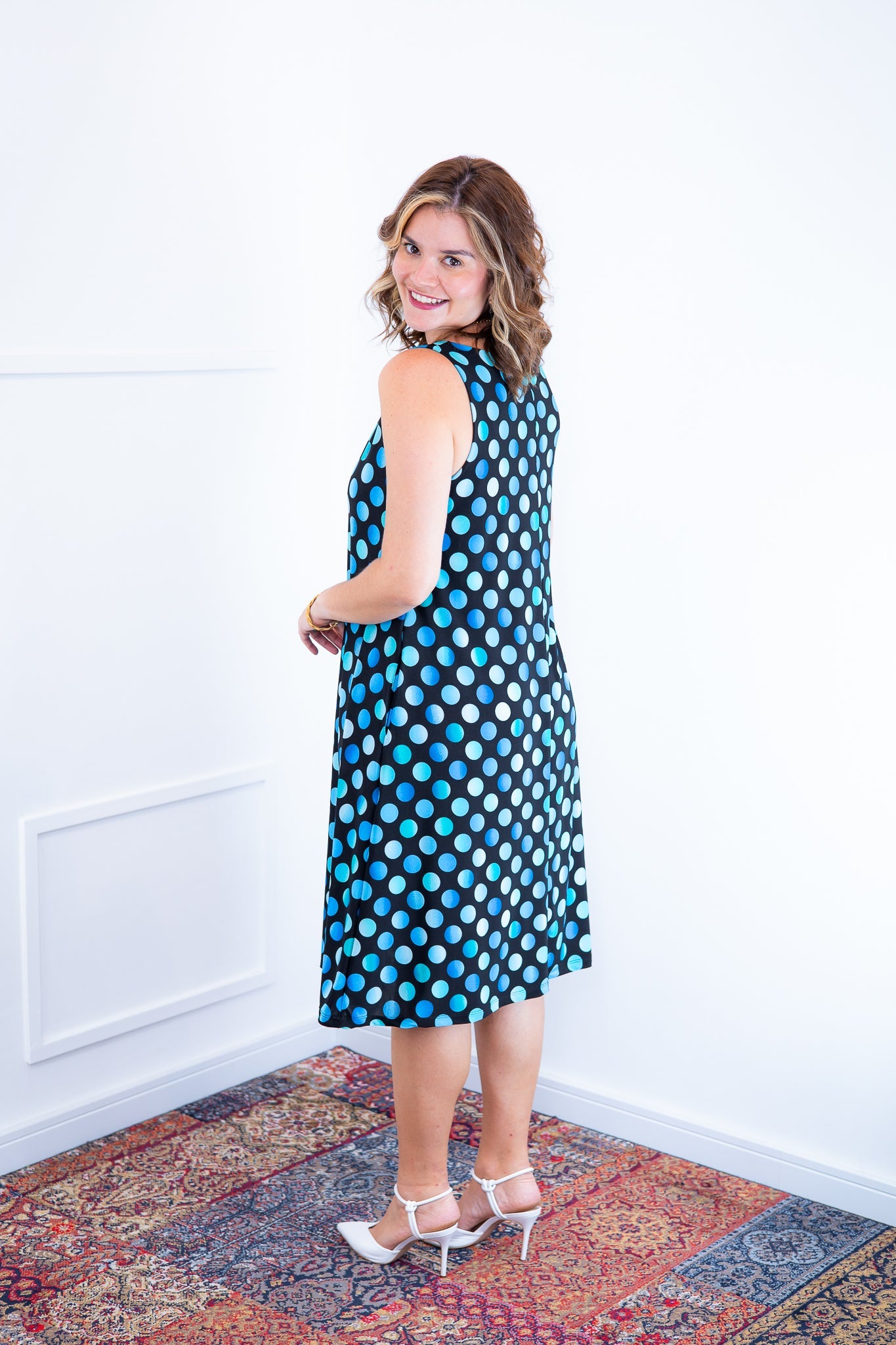 Vestido Sofia - Malha Confort Regata Midi - Bazar Online