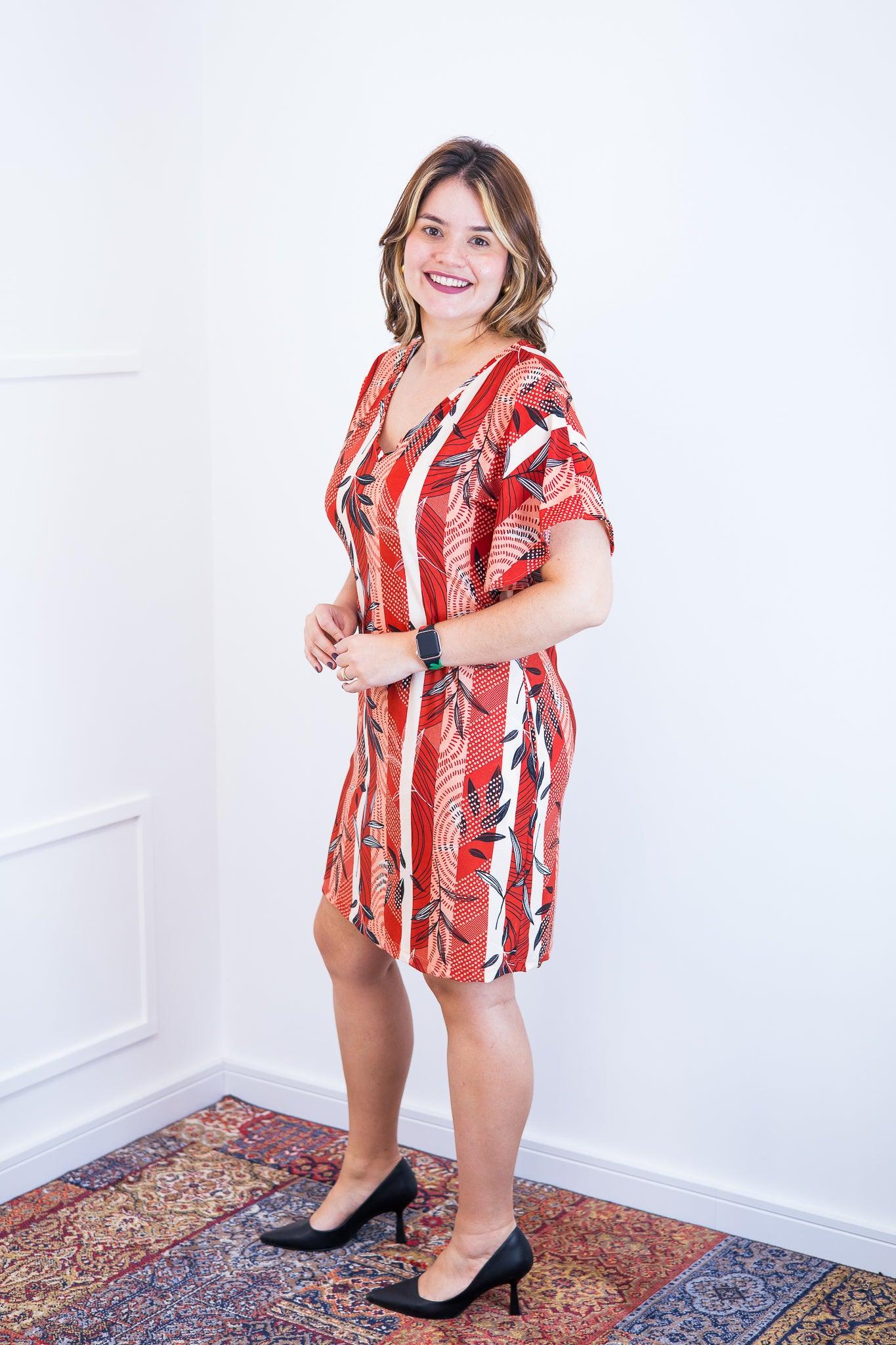 Vestido Helena - Malha Confort Manga Morcego - Bazar Online