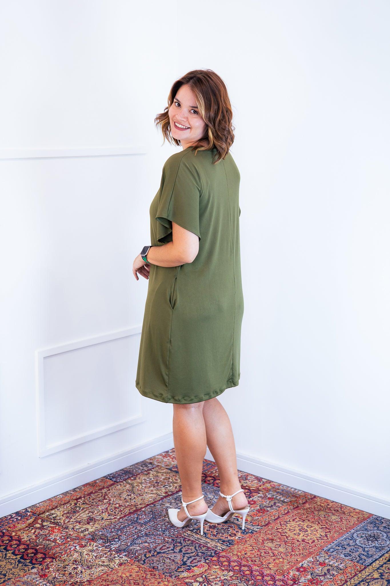 Vestido Helena - Malha Confort Manga Morcego - Bazar Online