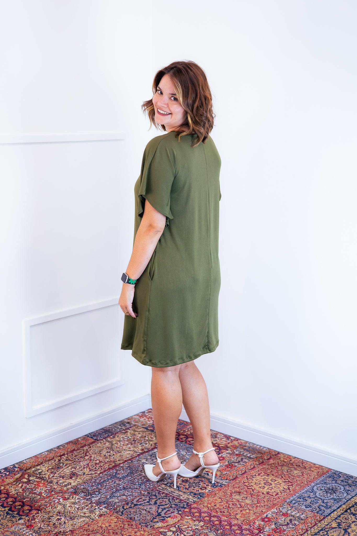 Vestido Helena - Malha Confort Manga Morcego - Bazar Online