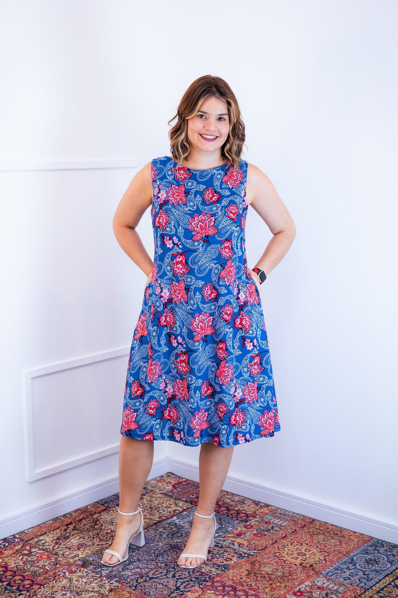 Vestido Sofia - Malha Confort Regata Midi - Bazar Online