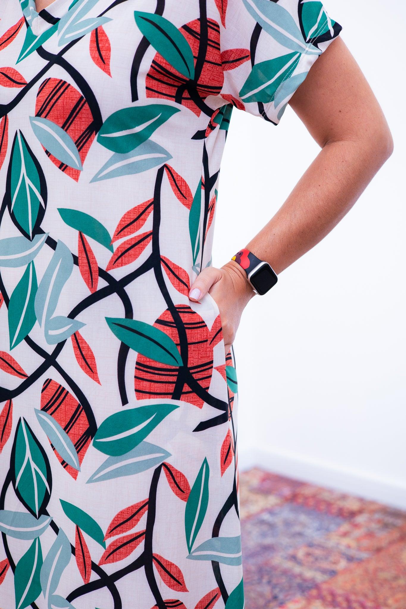 Vestido Antonella - Decote V e Fendas Laterais em Malha Confort - Bazar Online