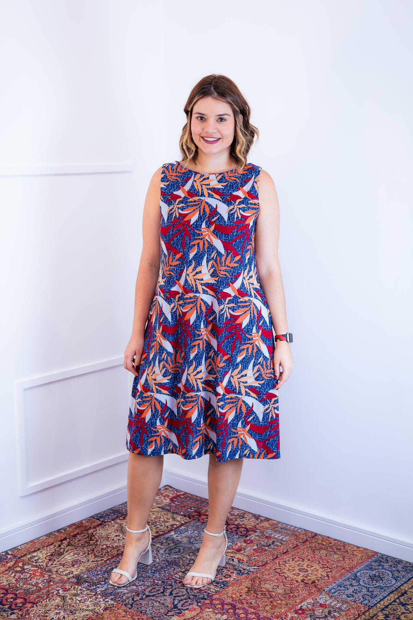 Vestido Sofia - Malha Confort Regata Midi - Bazar Online