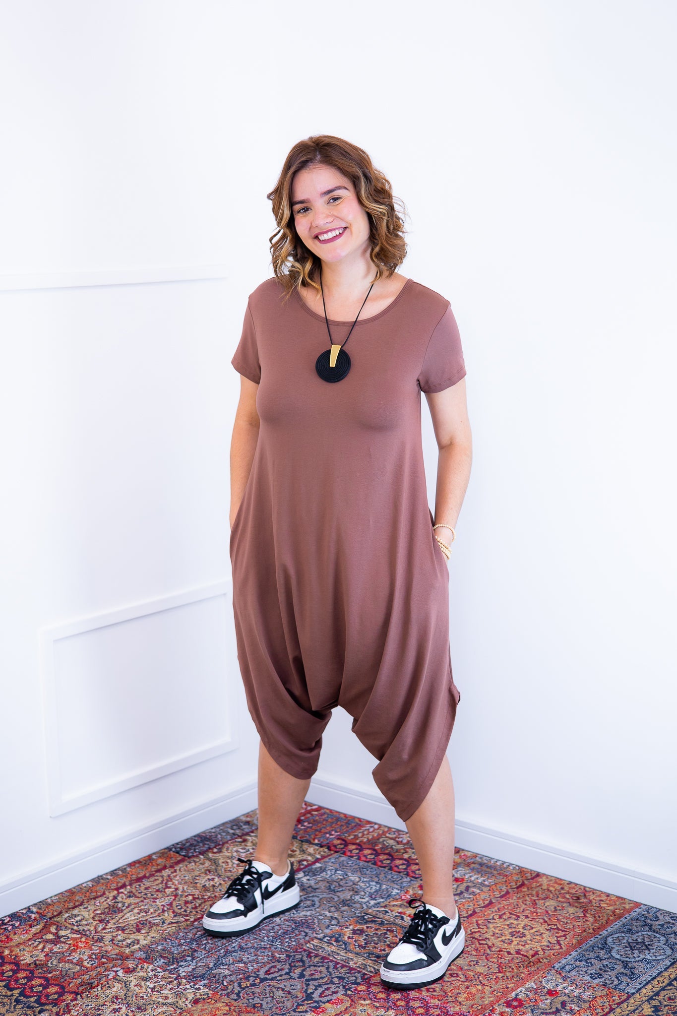 Macacão Fênix - Saruel com Bolsos em Viscolycra - Bazar Online