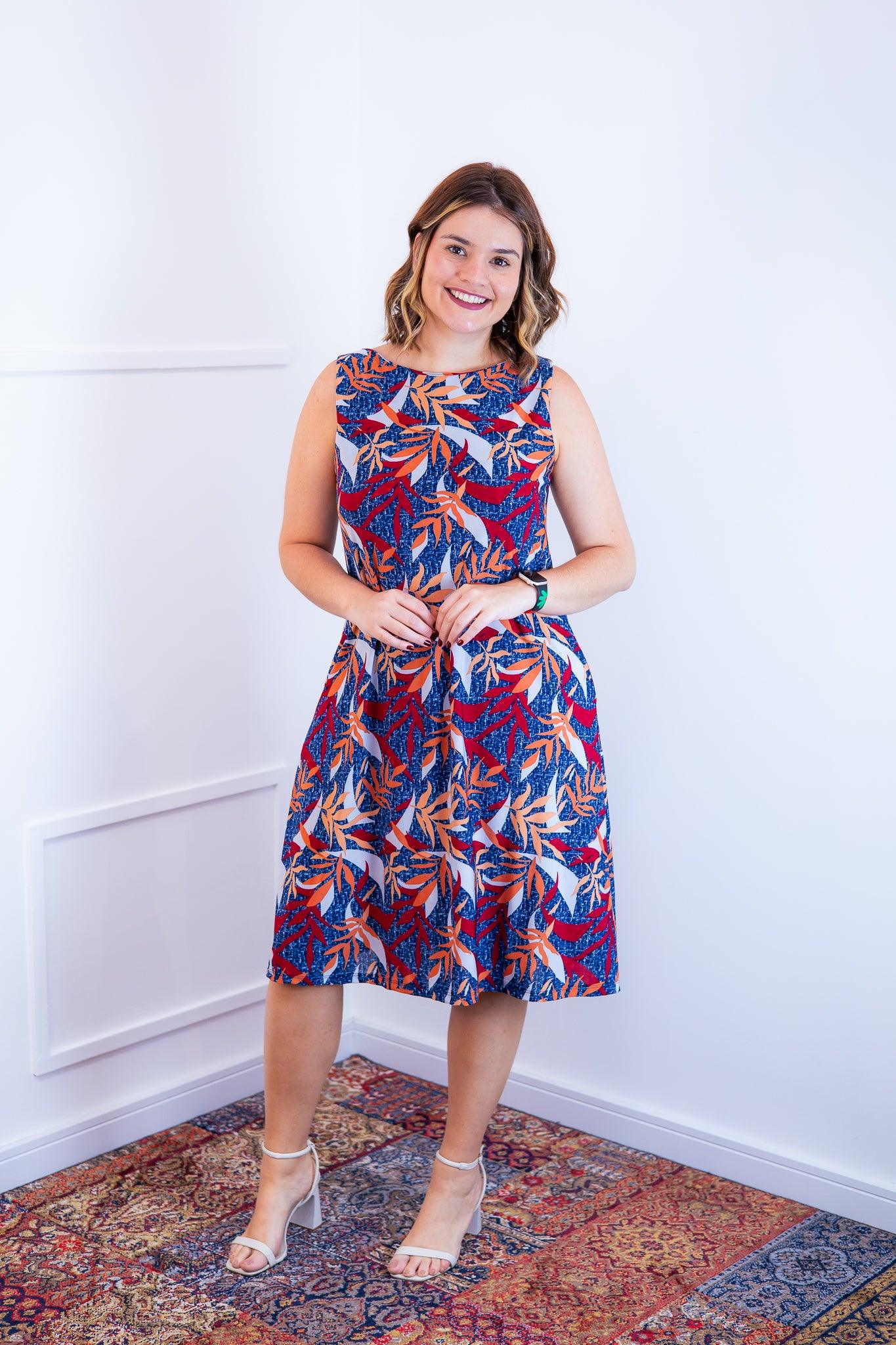 Vestido Sofia - Malha Confort Regata Midi - Bazar Online