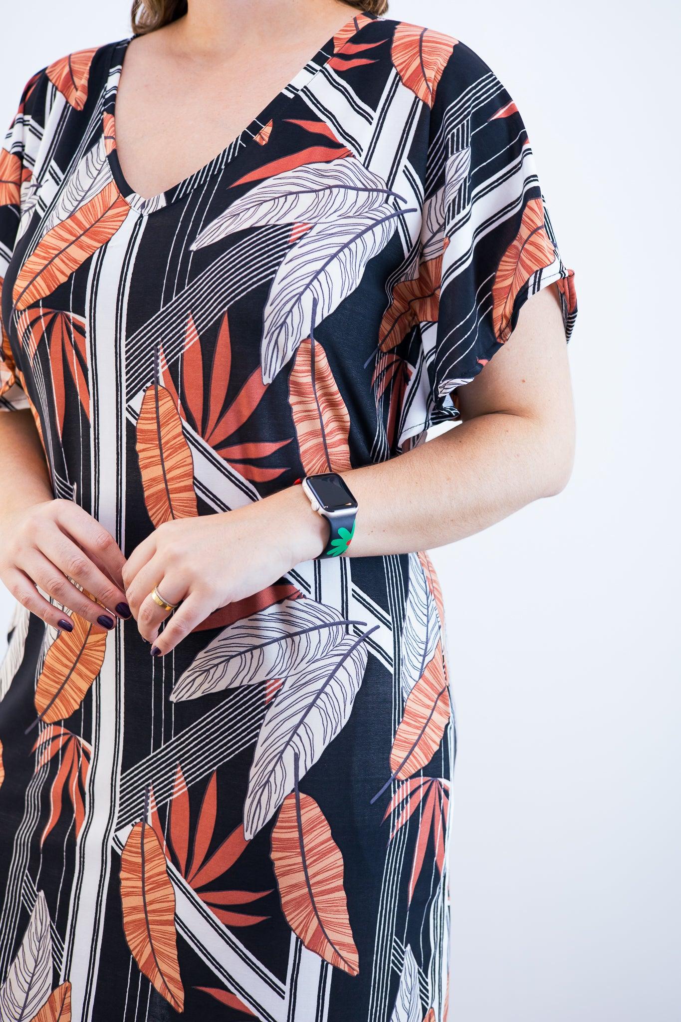 Vestido Helena - Malha Confort Manga Morcego - Bazar Online