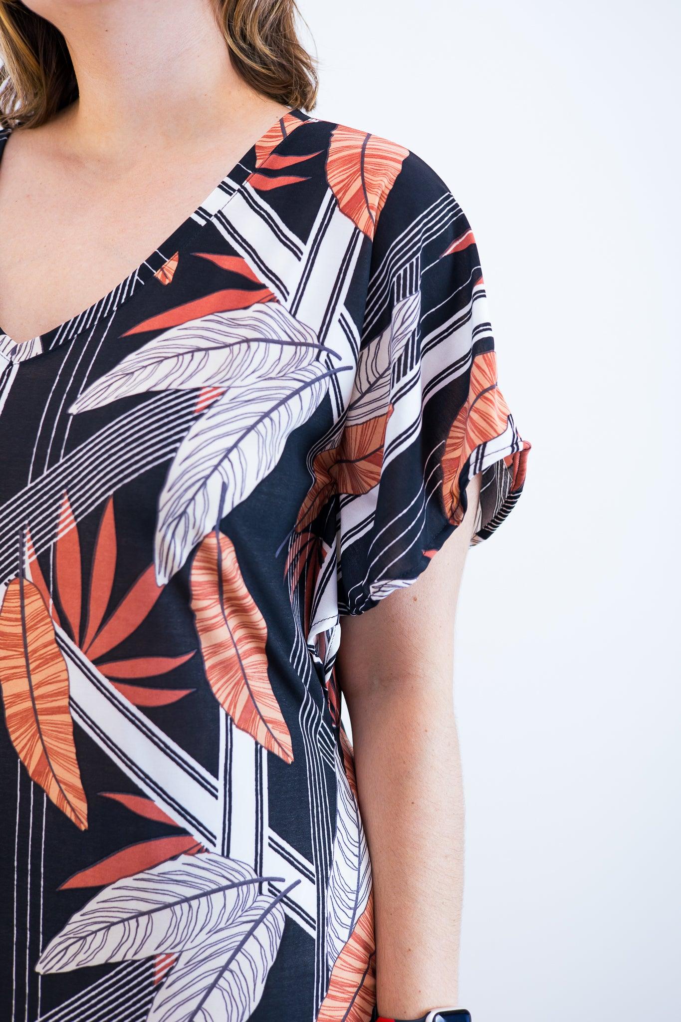 Vestido Helena - Malha Confort Manga Morcego - Bazar Online