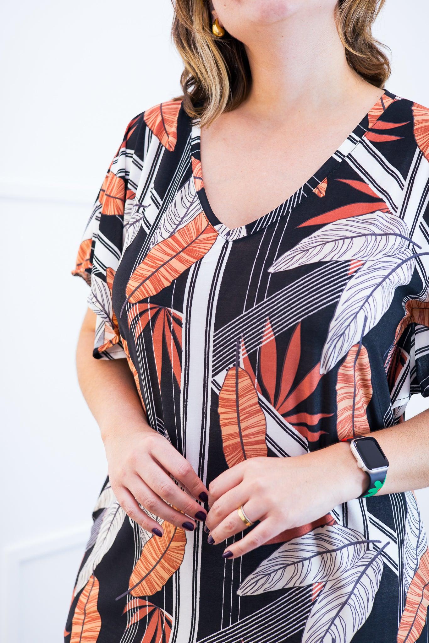 Vestido Helena - Malha Confort Manga Morcego - Bazar Online