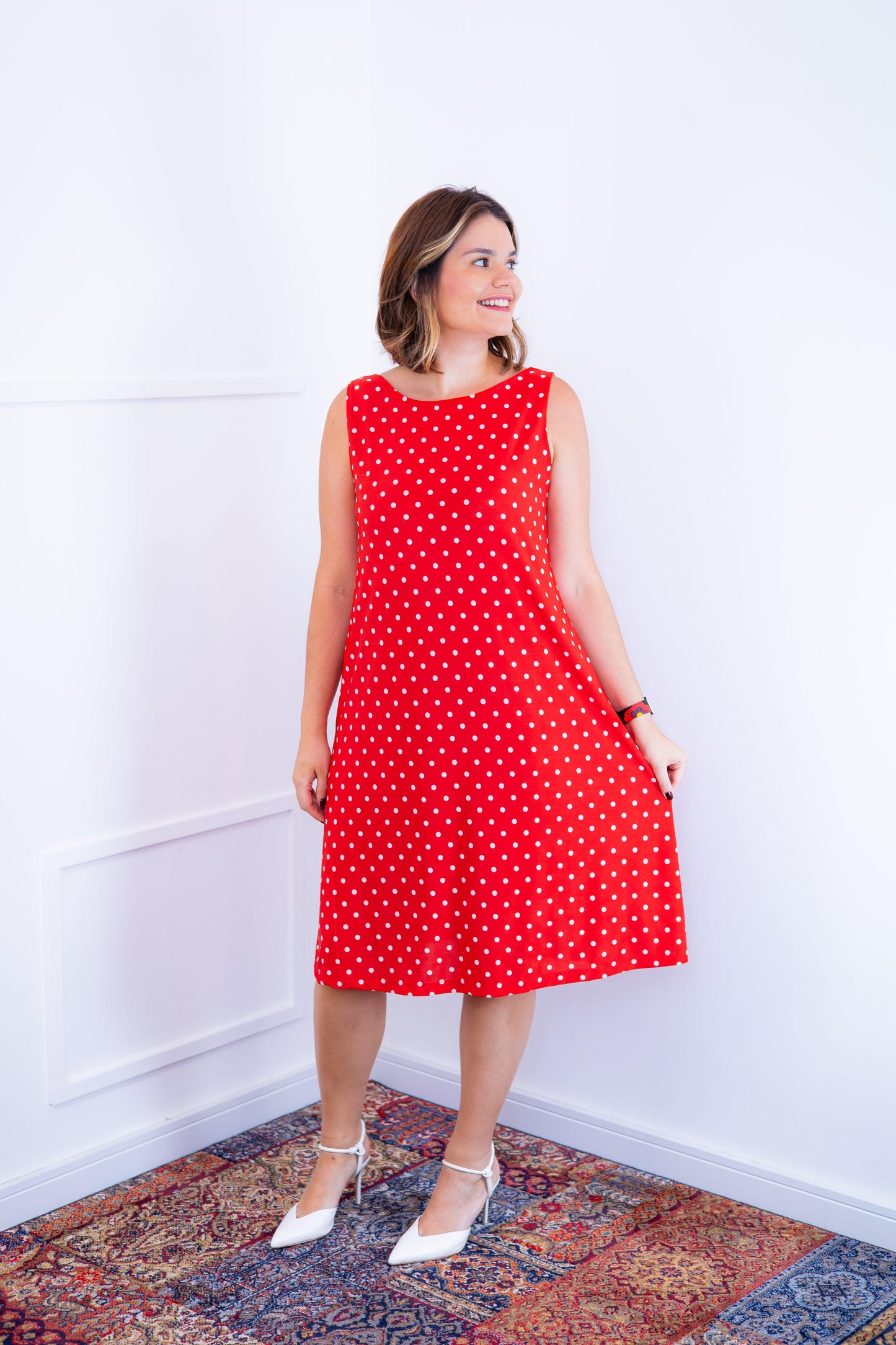 Vestido Sofia - Malha Confort Regata Midi - Bazar Online