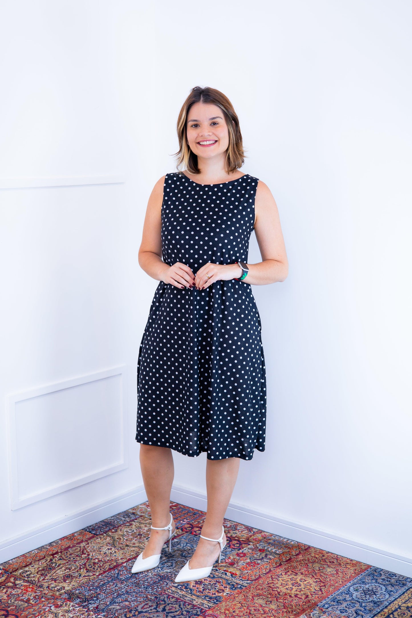 Vestido Sofia - Malha Confort Regata Midi - Bazar Online