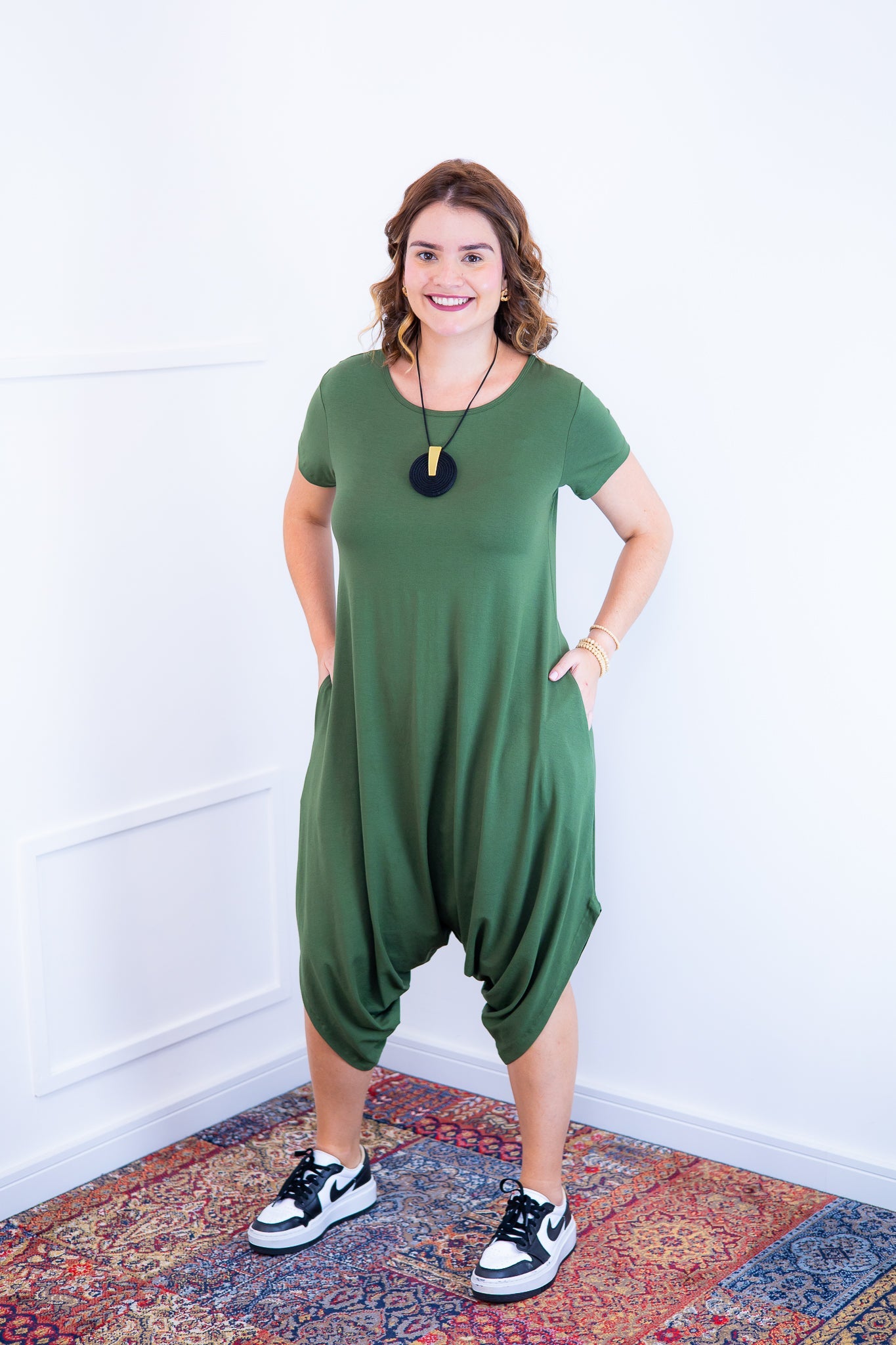 Macacão Fênix - Saruel com Bolsos em Viscolycra - Bazar Online