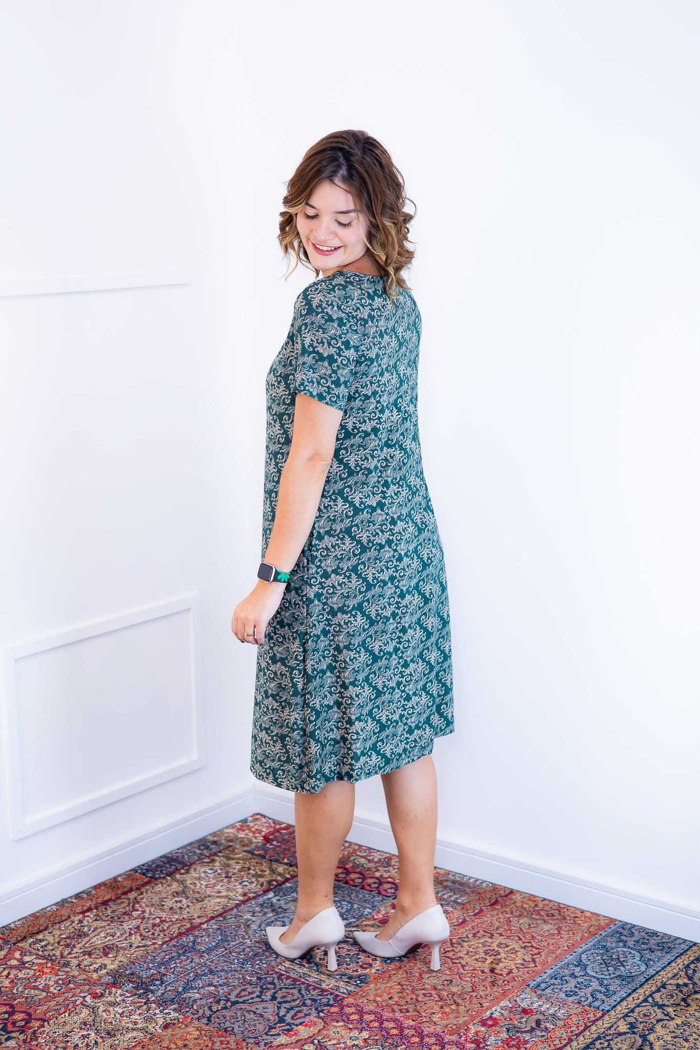 Vestido Sara - Malha Confort Midi com Manga - Bazar Online