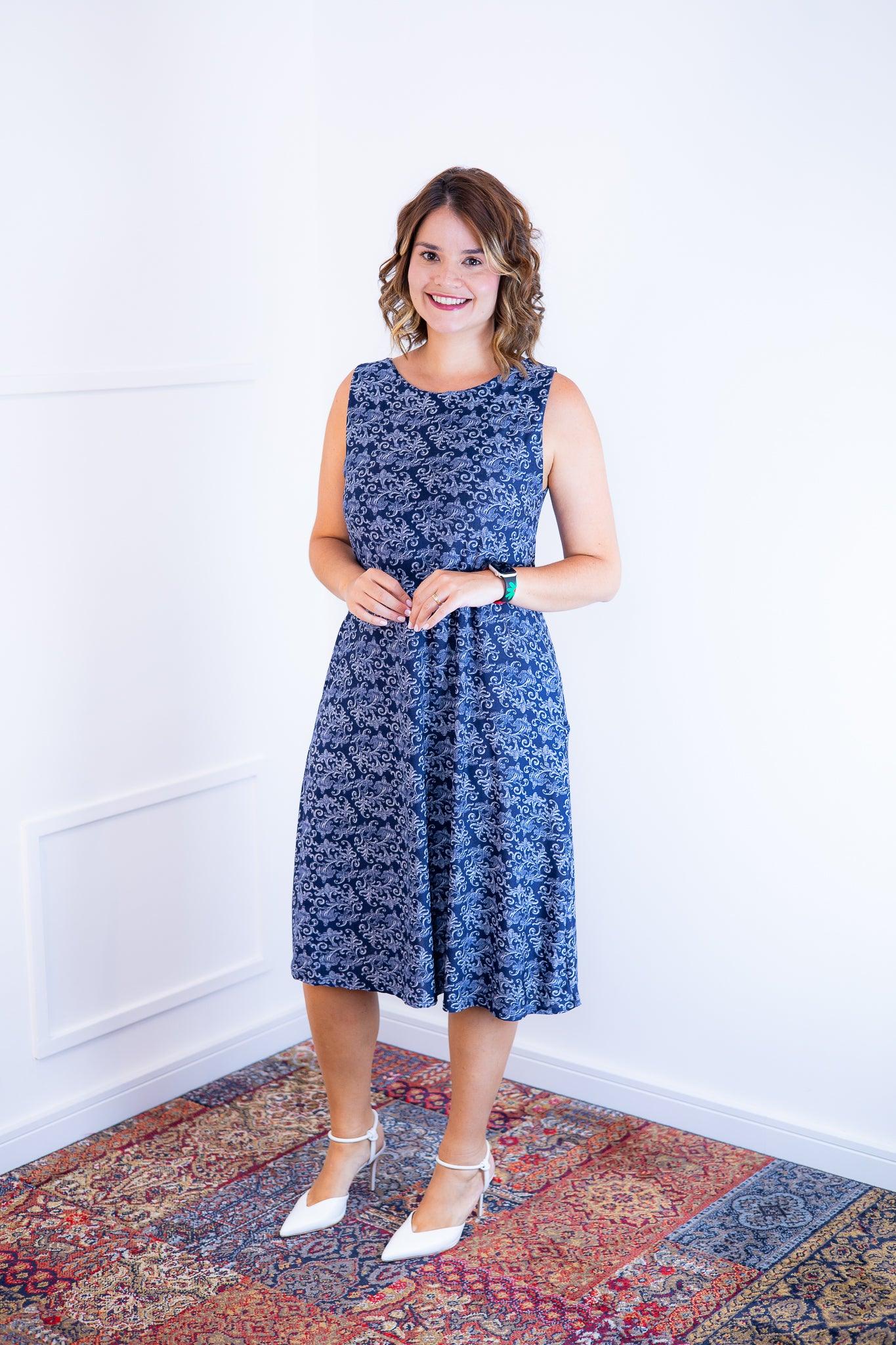 Vestido Sofia - Malha Confort Regata Midi - Bazar Online