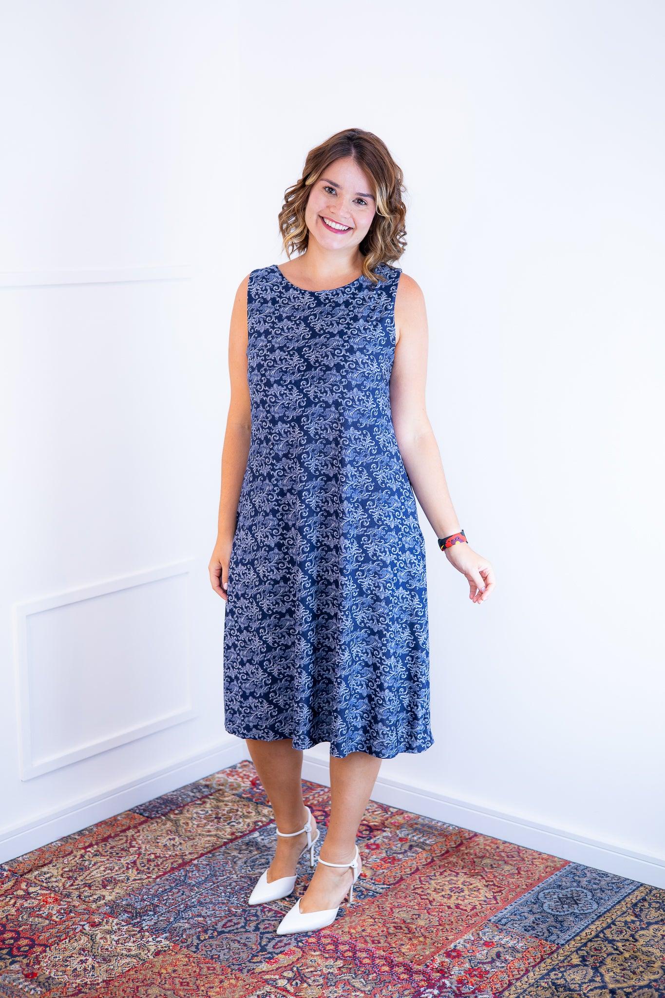 Vestido Sofia - Malha Confort Regata Midi - Bazar Online