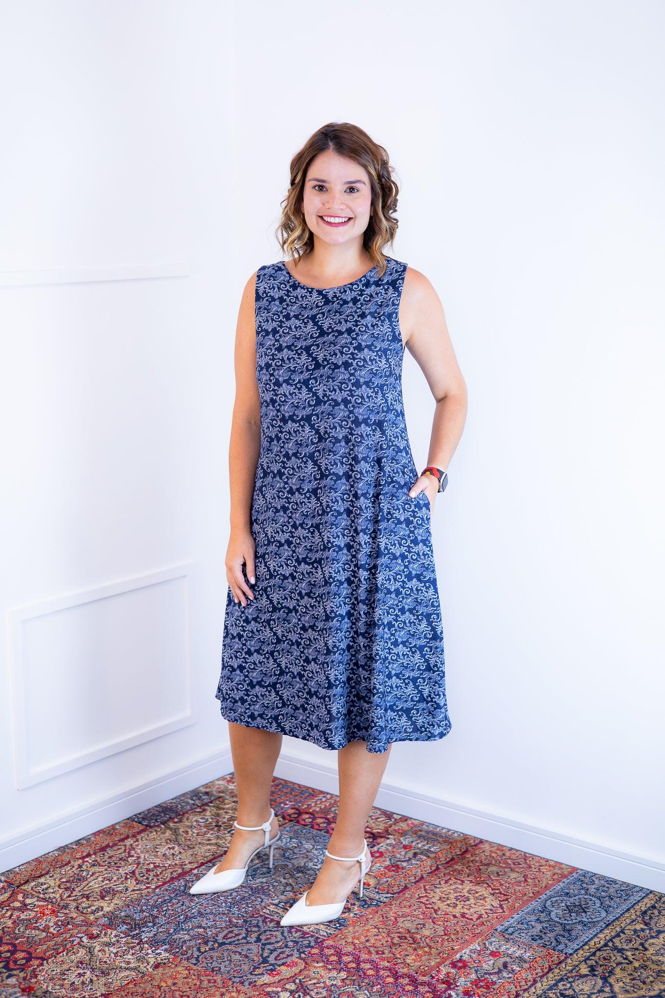 Vestido Sofia - Malha Confort Regata Midi - Bazar Online