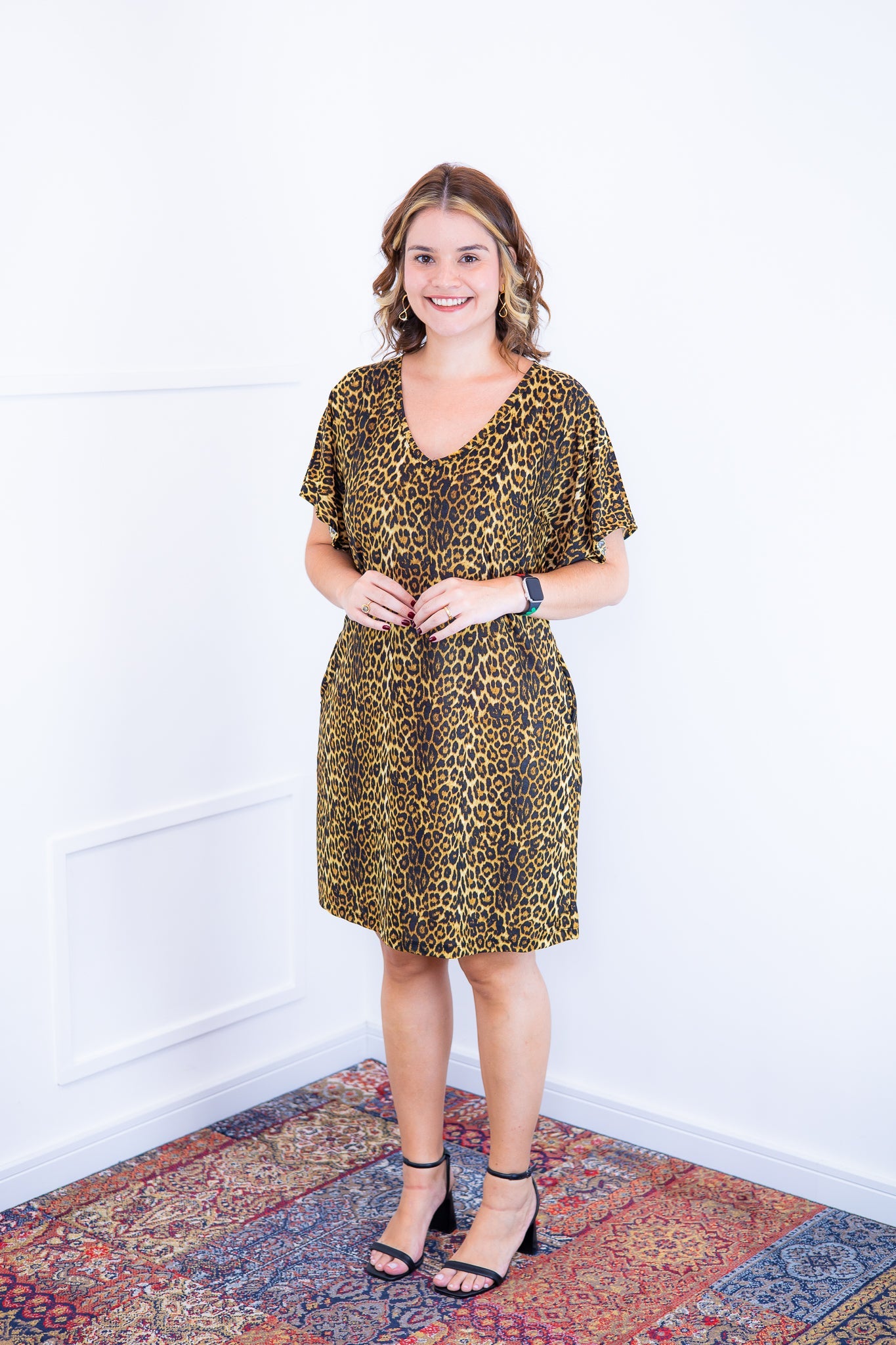 Vestido Helena - Malha Confort Manga Morcego - Bazar Online