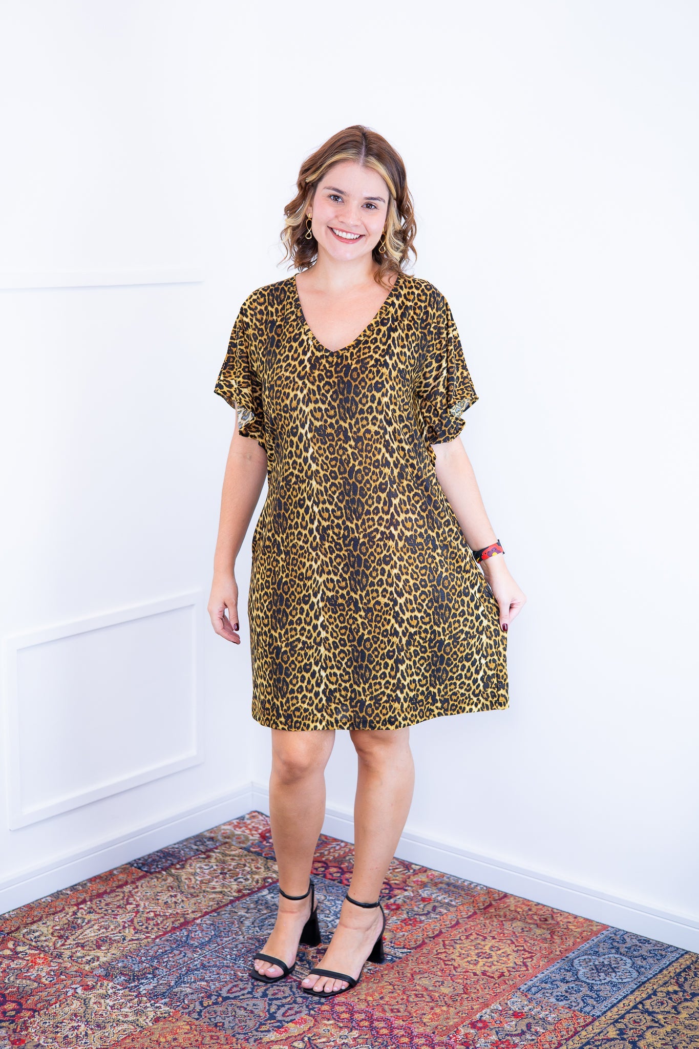 Vestido Helena - Malha Confort Manga Morcego - Bazar Online