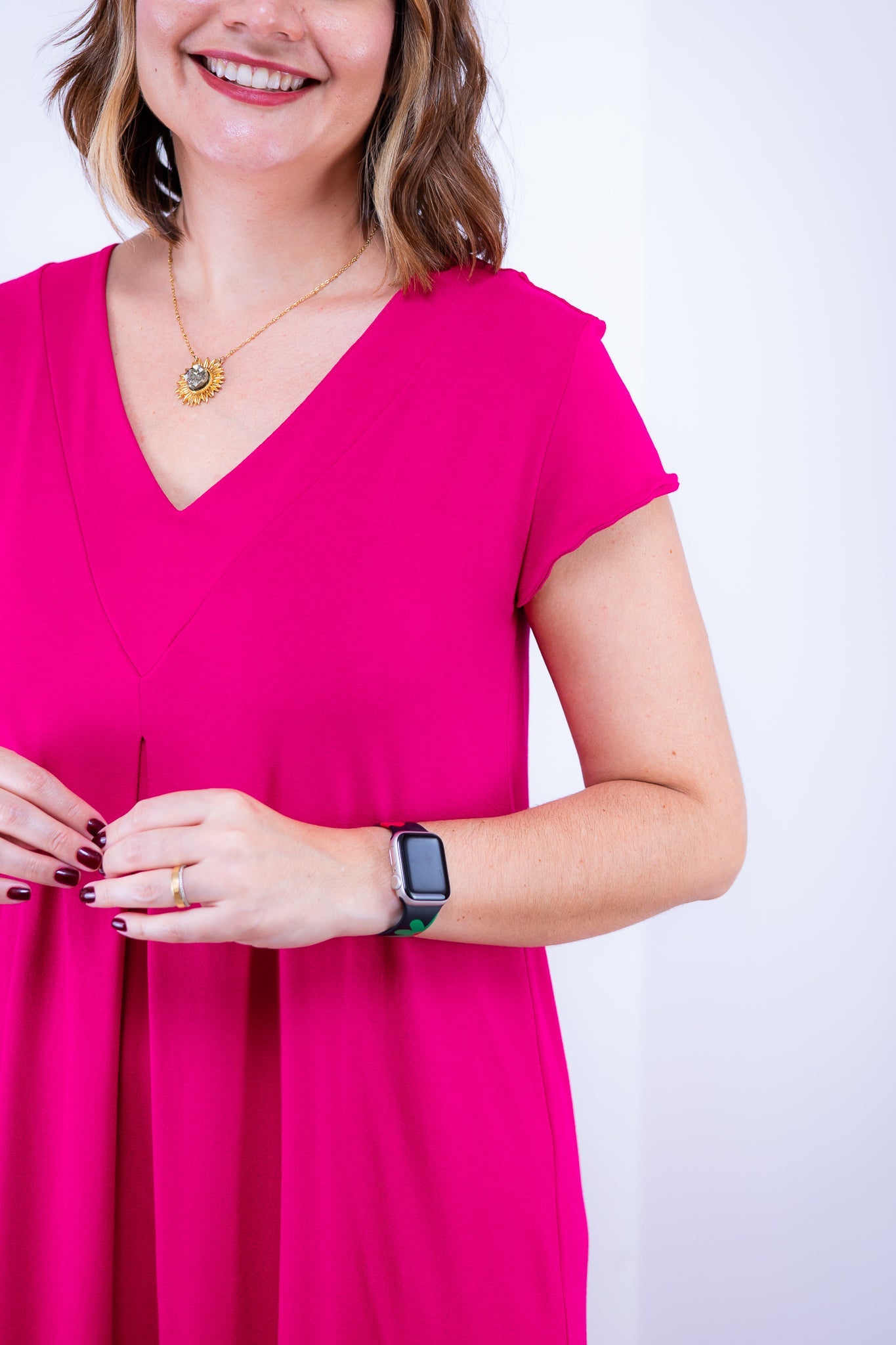 Vestido Laura - Evasê Decote V em Viscolycra - Bazar Online