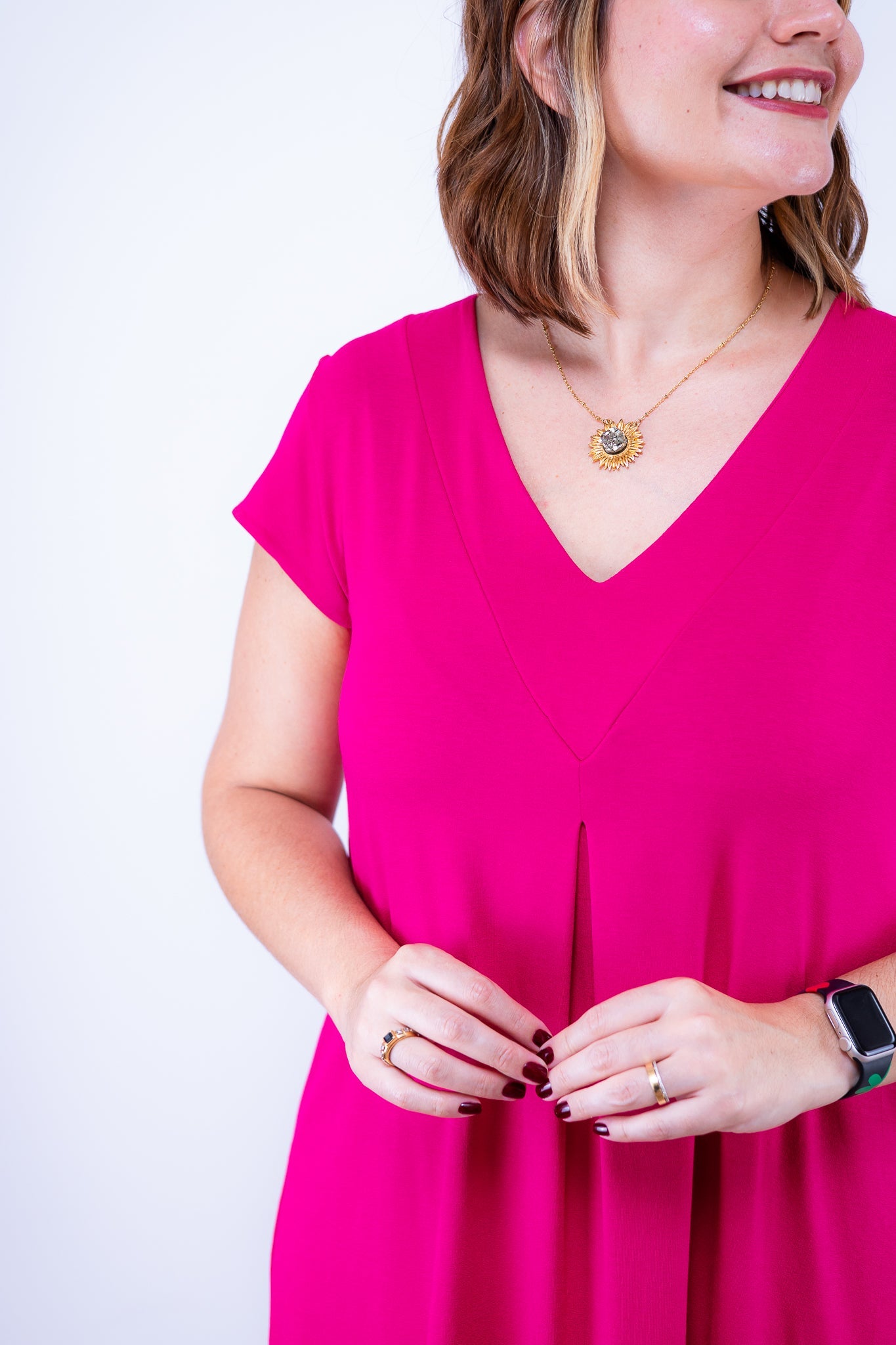 Vestido Laura - Evasê Decote V em Viscolycra - Bazar Online