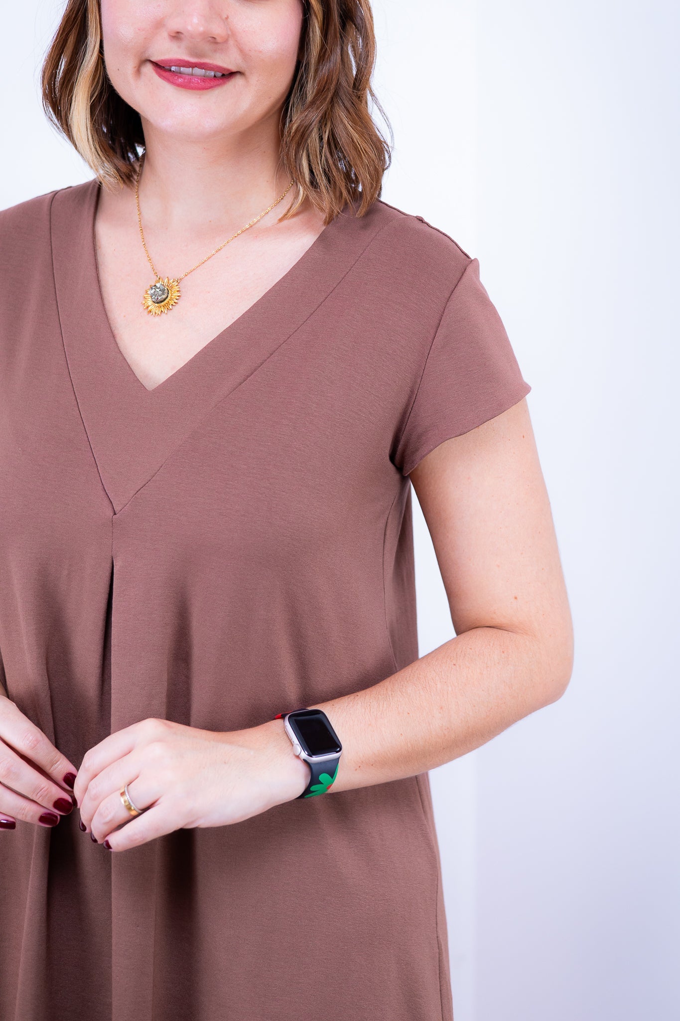 Vestido Laura - Evasê Decote V em Viscolycra - Bazar Online