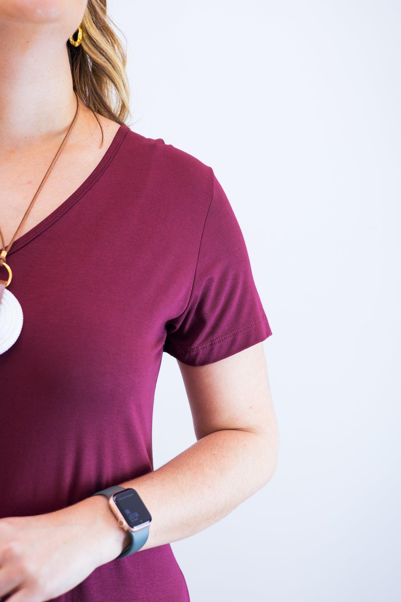 Vestido Verona - Babado Gola V e Manga Curta - Bazar Online