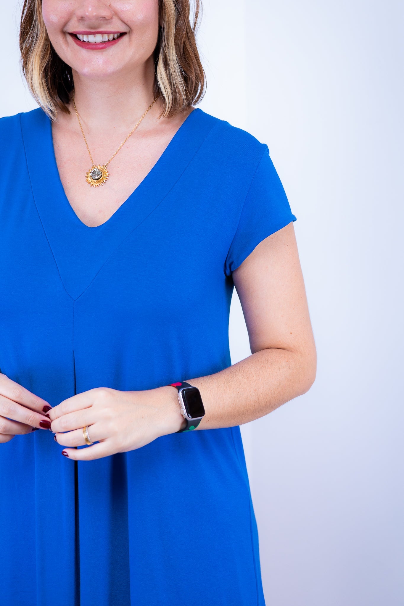 Vestido Laura - Evasê Decote V em Viscolycra - Bazar Online