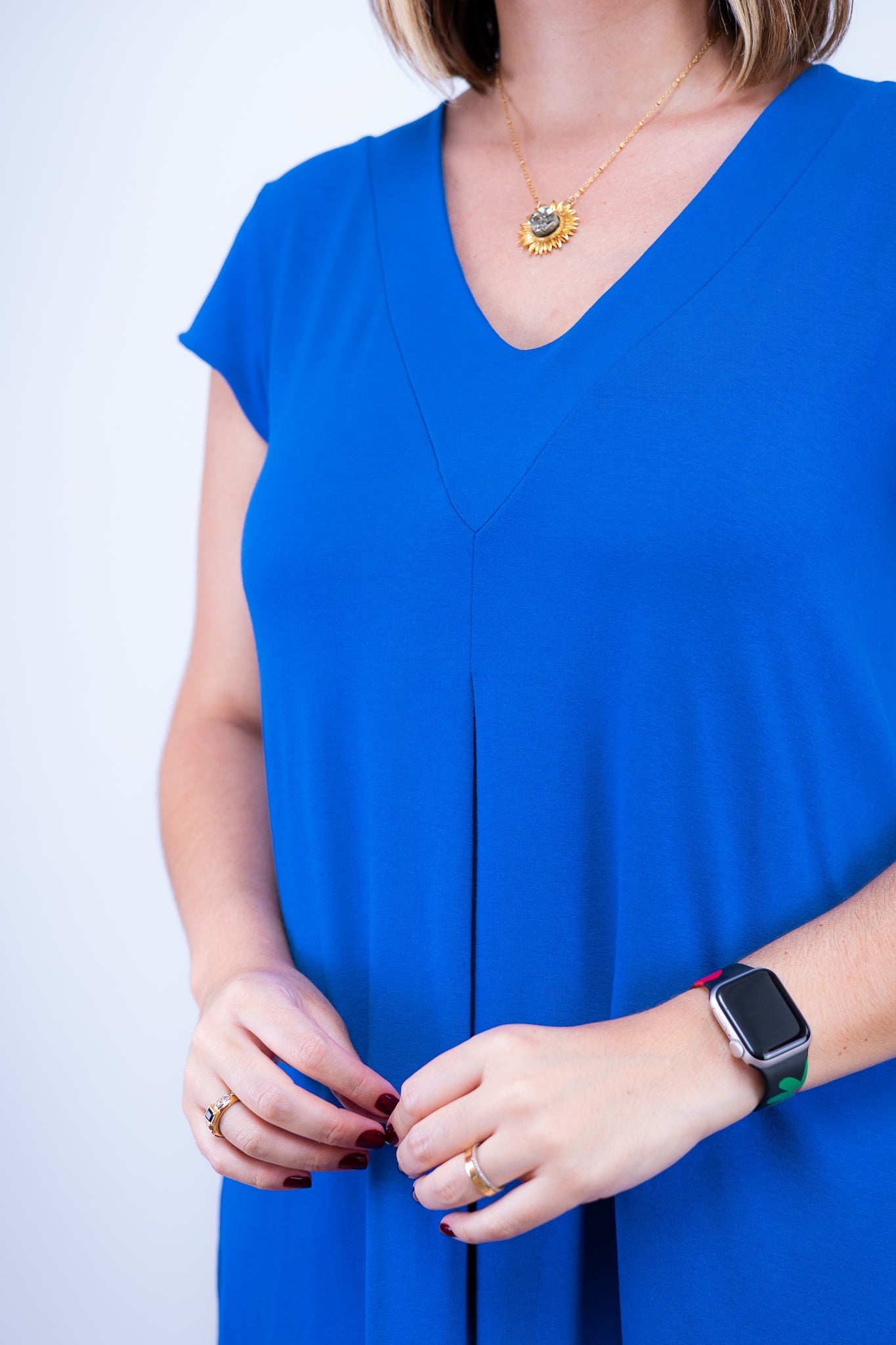 Vestido Laura - Evasê Decote V em Viscolycra - Bazar Online