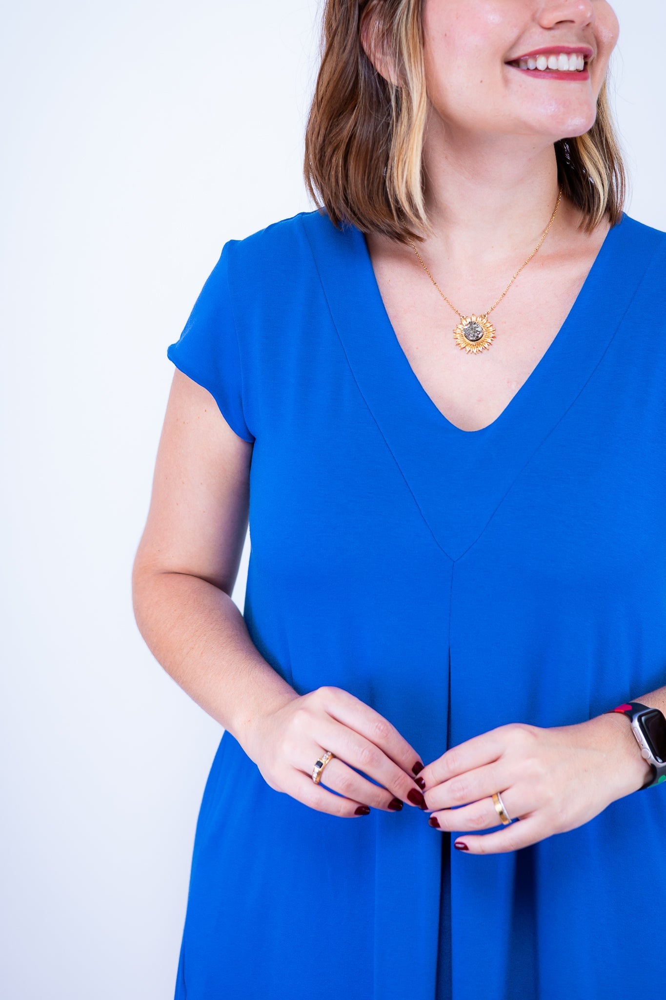 Vestido Laura - Evasê Decote V em Viscolycra - Bazar Online