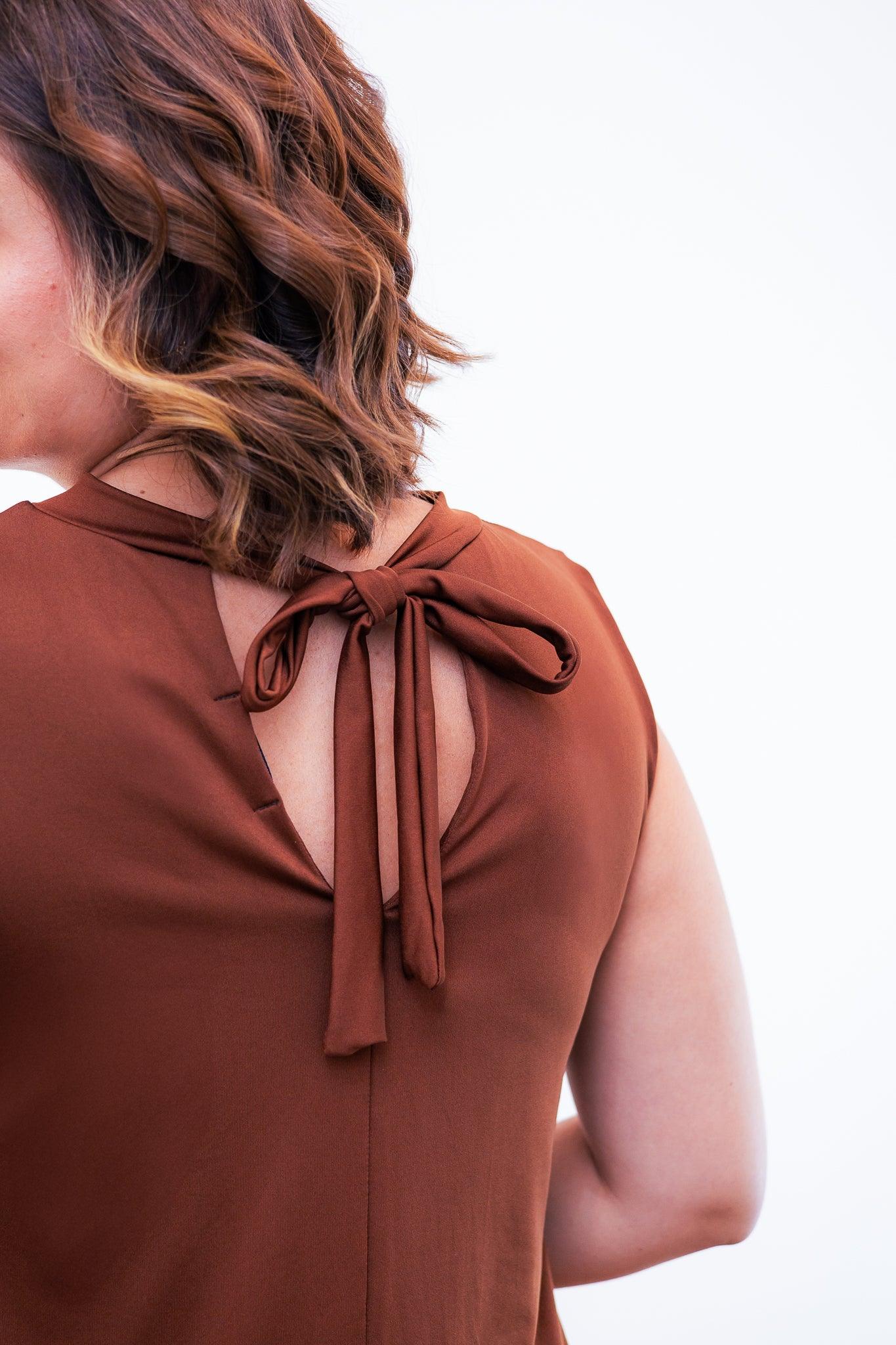 Vestido Emily -  Regata de Amarrar nas Costas em Malha Confort - Bazar Online