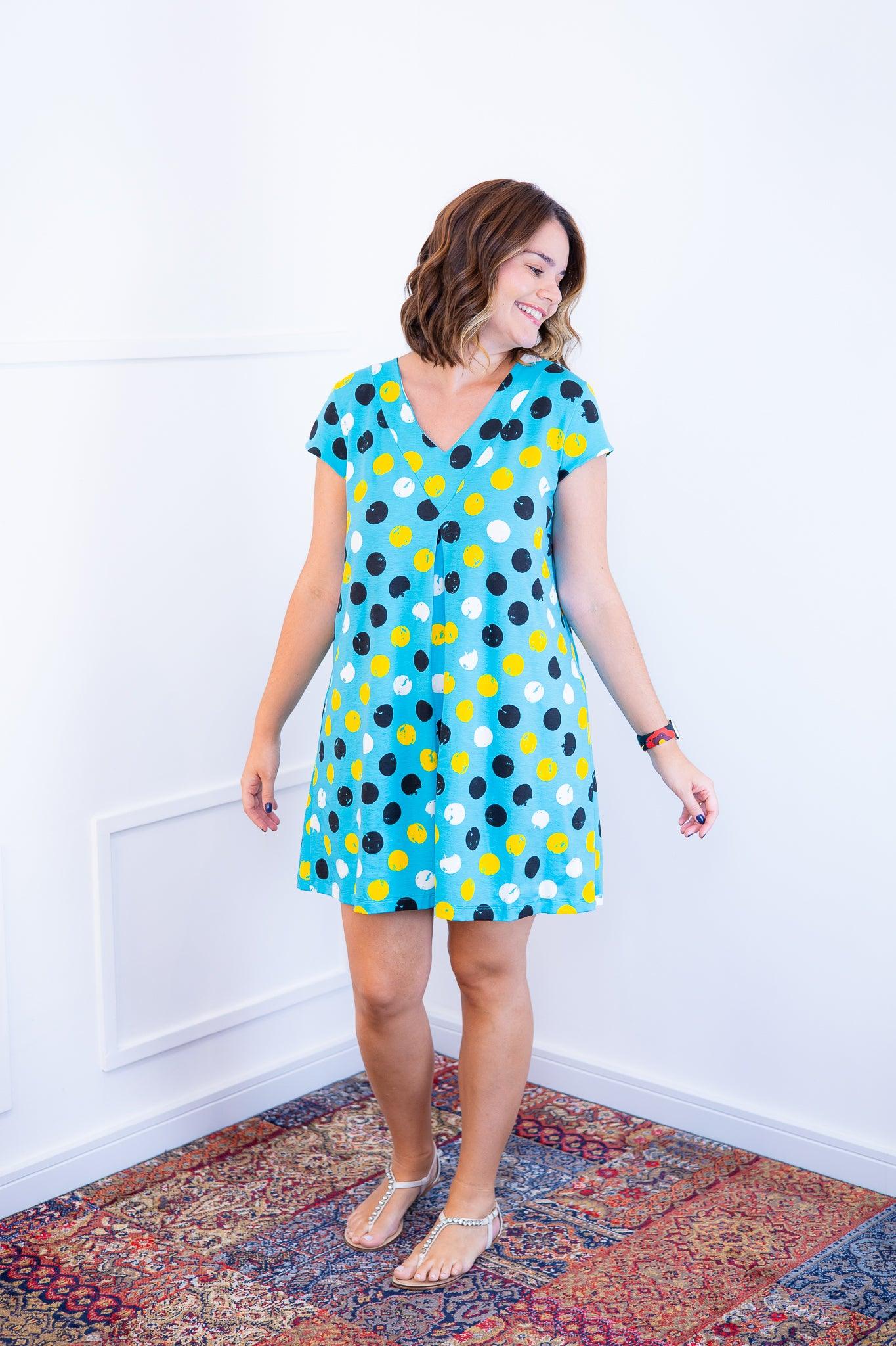 Vestido Laura - Evasê Decote V em Viscolycra - Bazar Online