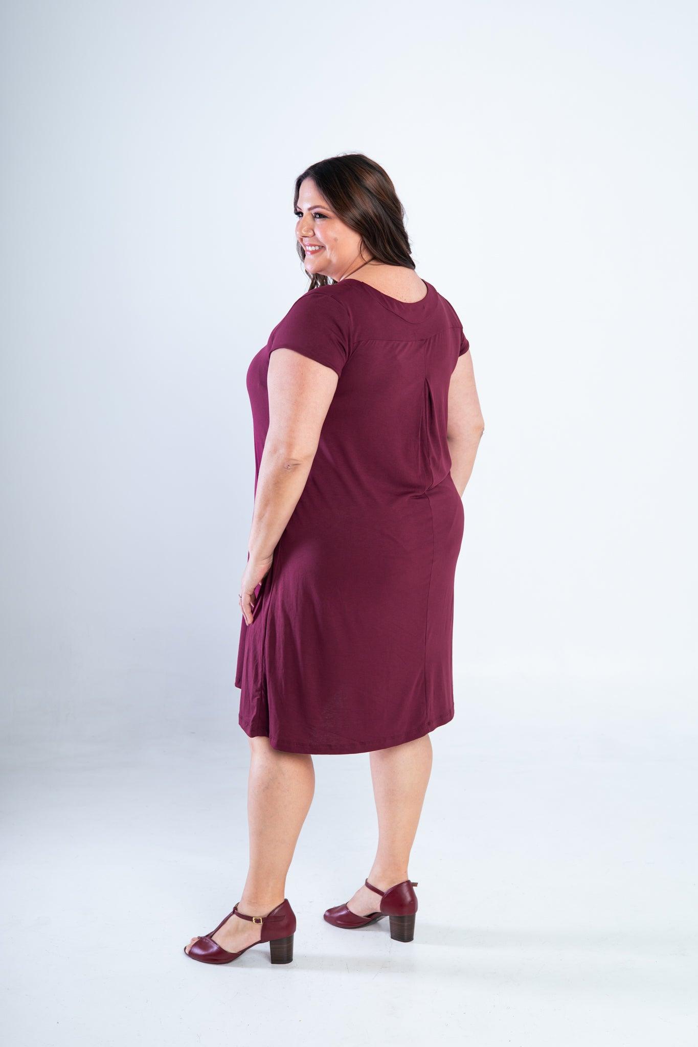 Vestido Laura - Evasê Decote V em Viscolycra - Bazar Online