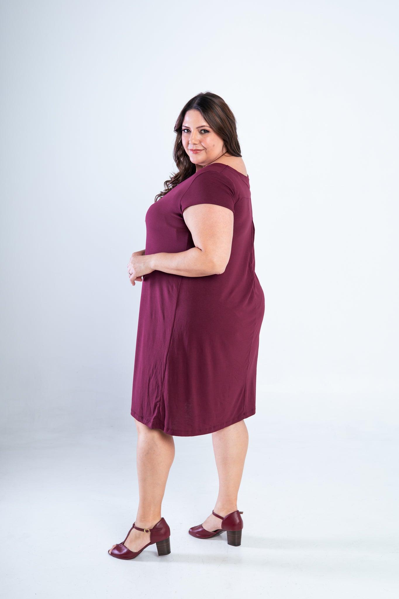 Vestido Laura - Evasê Decote V em Viscolycra - Bazar Online