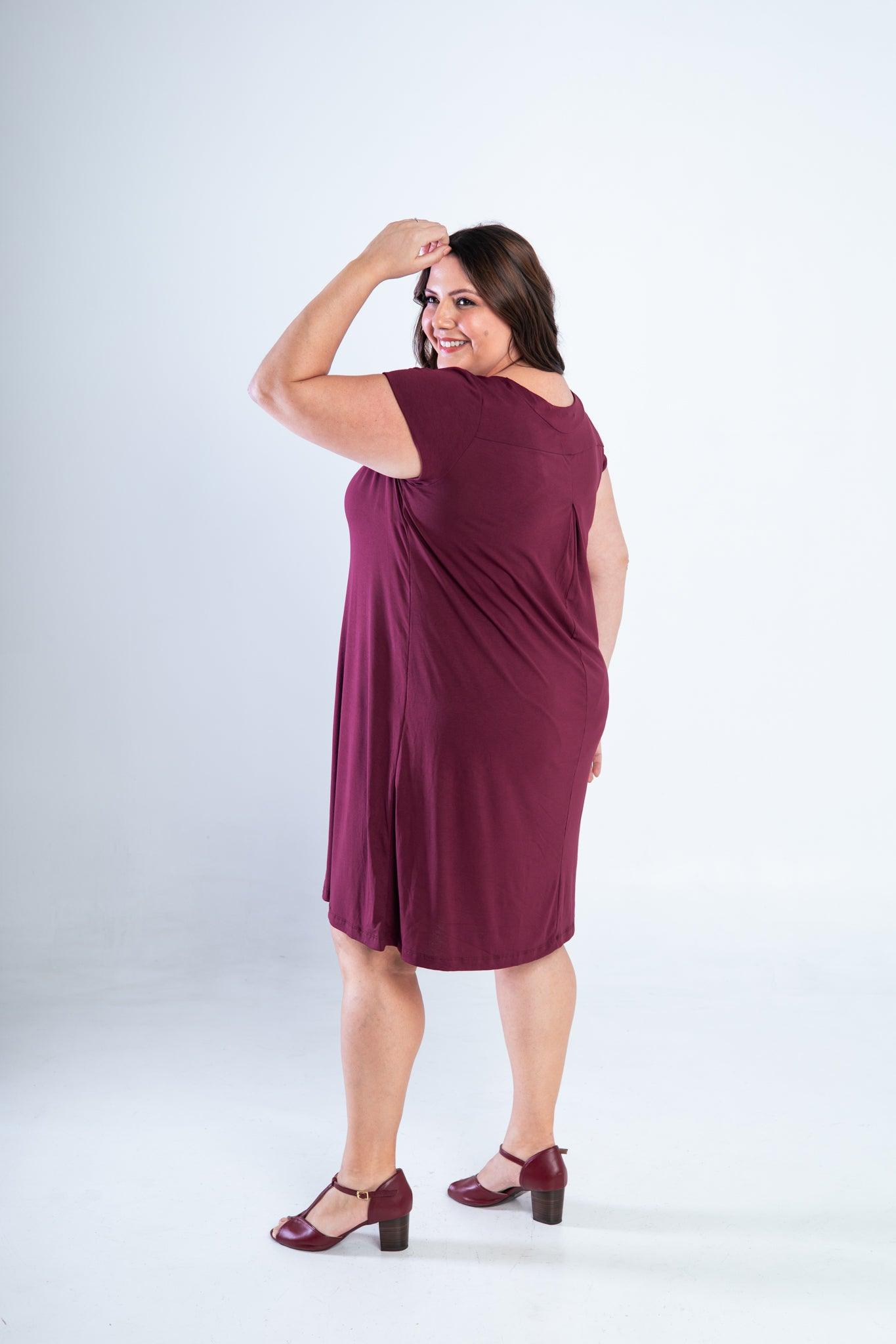 Vestido Laura - Evasê Decote V em Viscolycra - Bazar Online