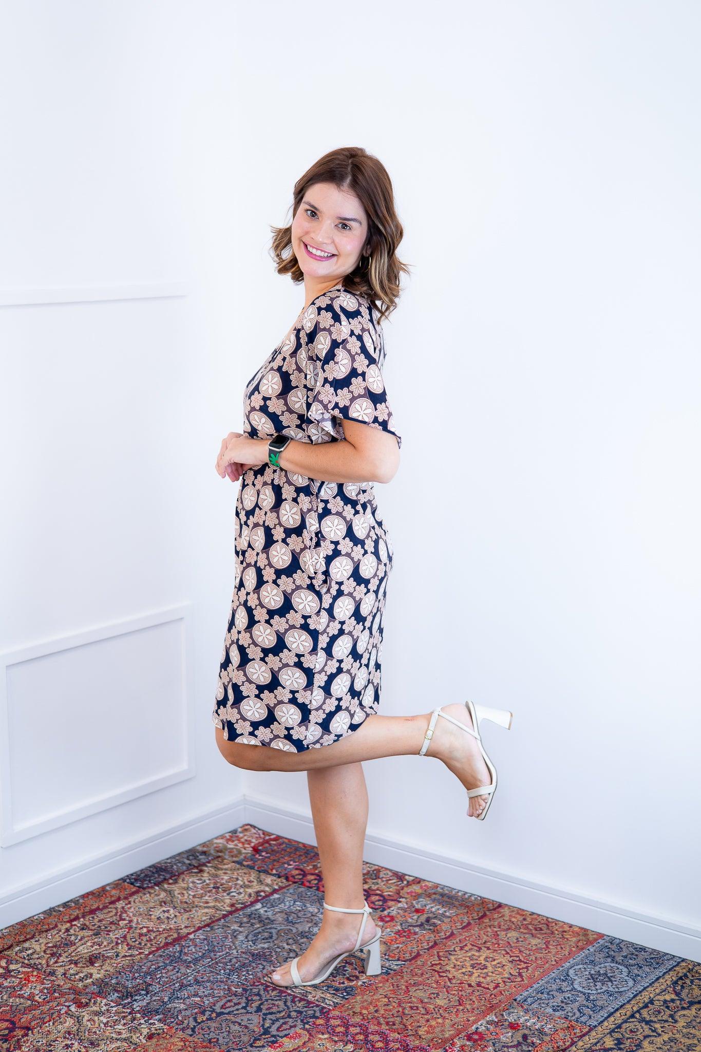 Vestido Helena - Malha Confort Manga Morcego - Bazar Online