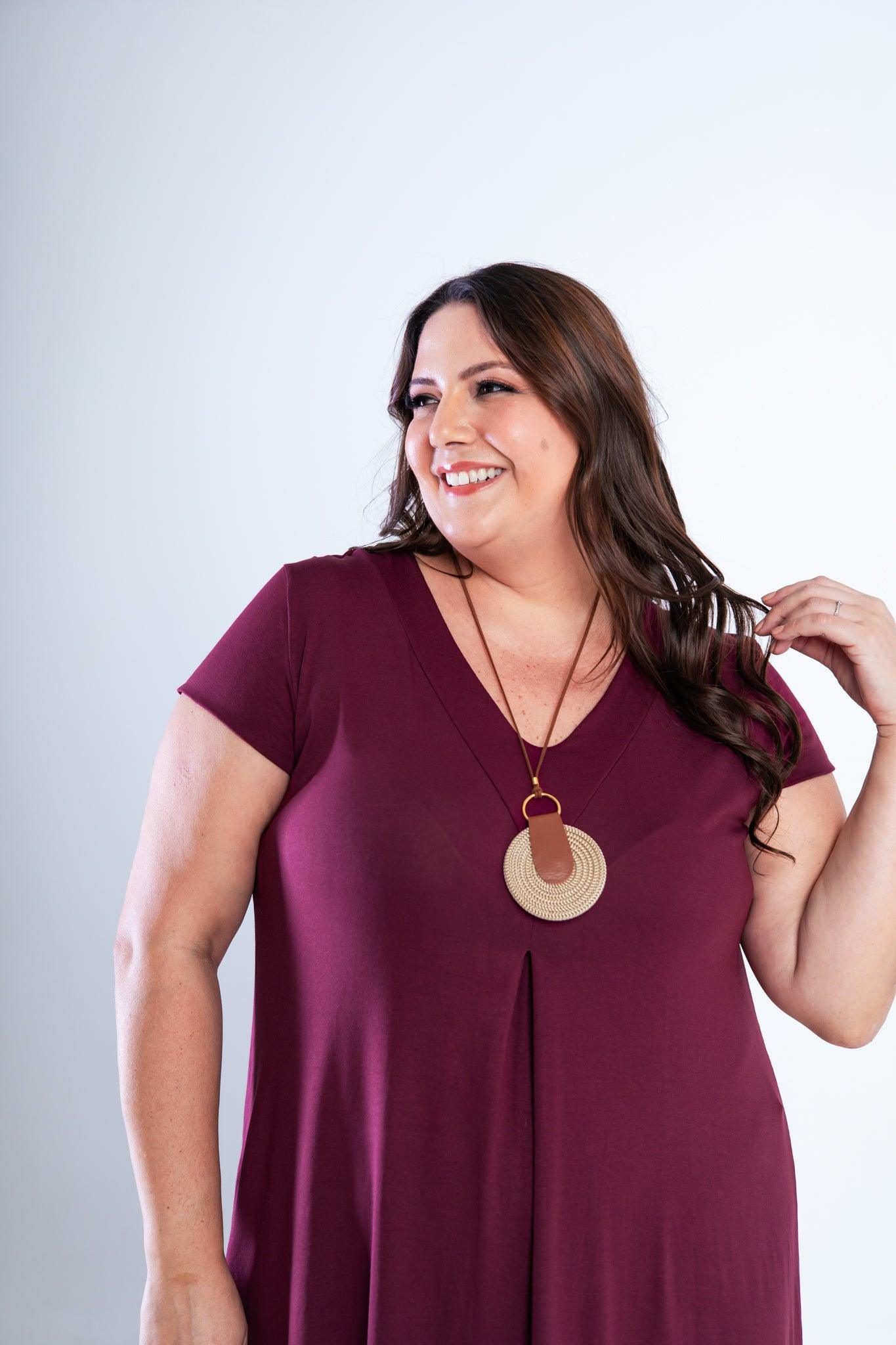 Vestido Laura - Evasê Decote V em Viscolycra - Bazar Online