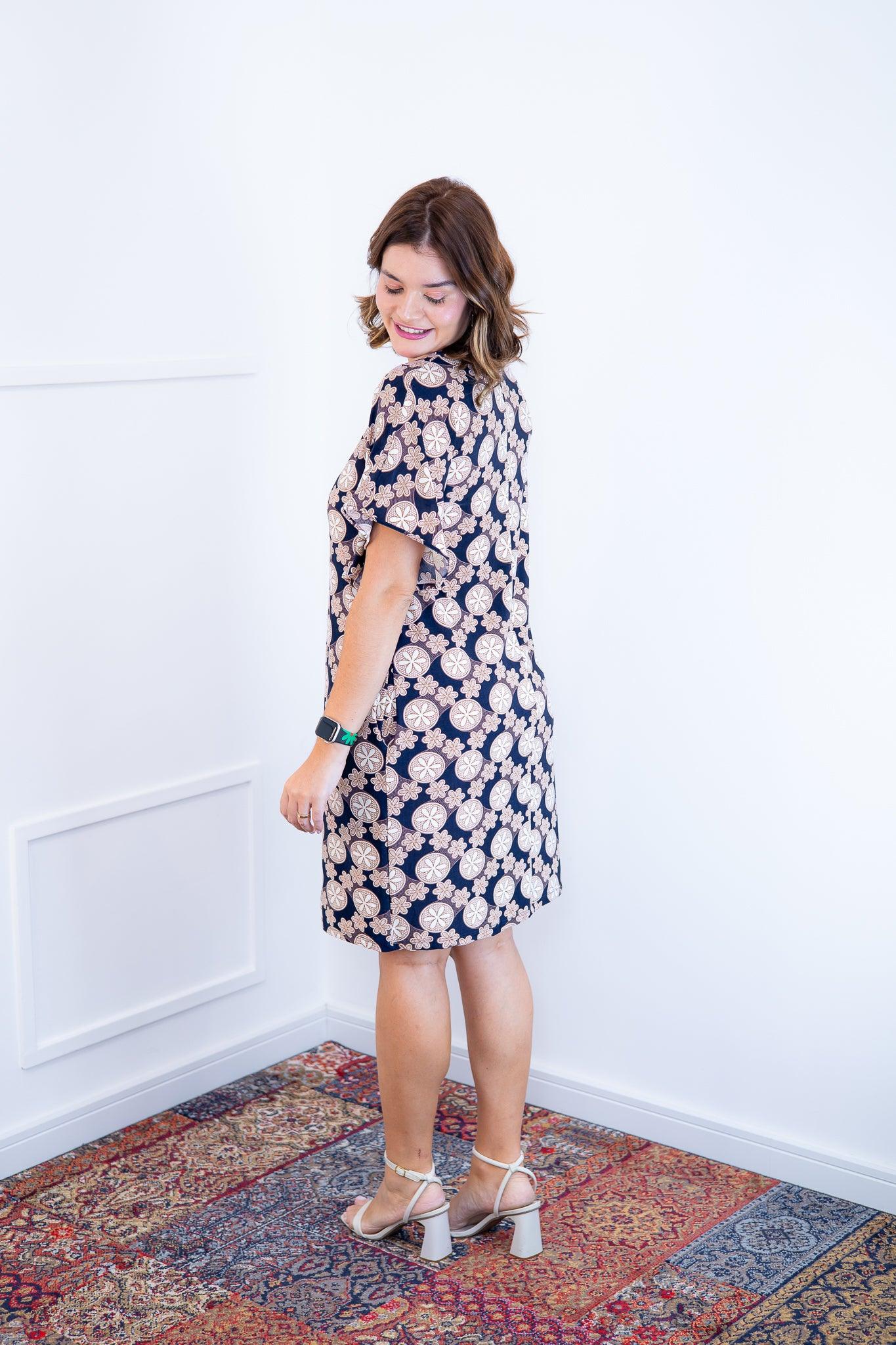 Vestido Helena - Malha Confort Manga Morcego - Bazar Online