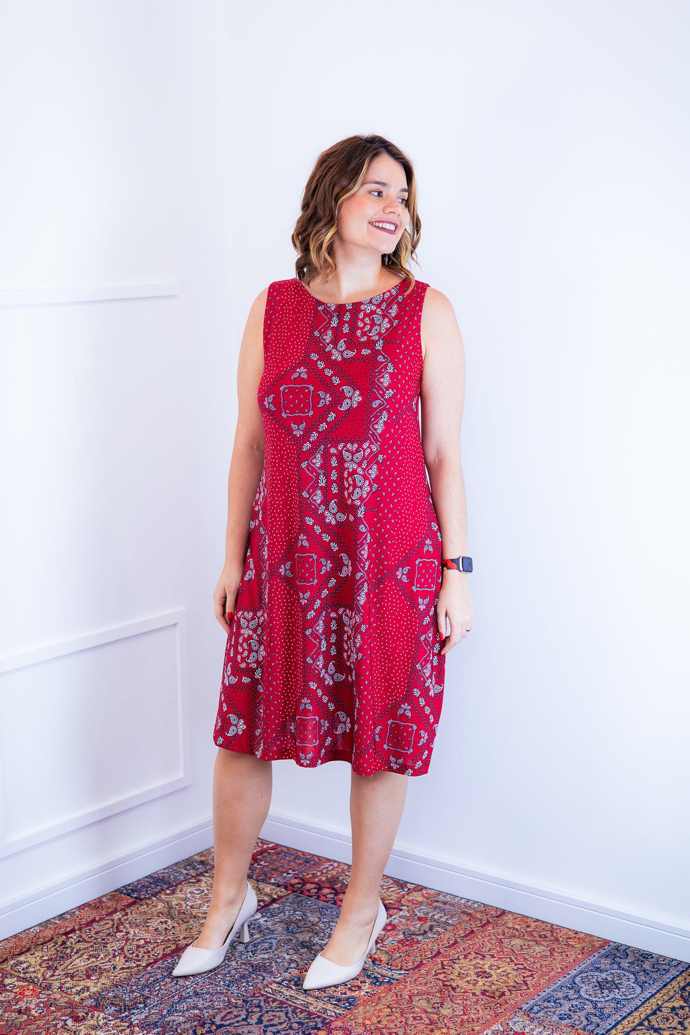 Vestido Sofia - Malha Confort Regata Midi - Bazar Online