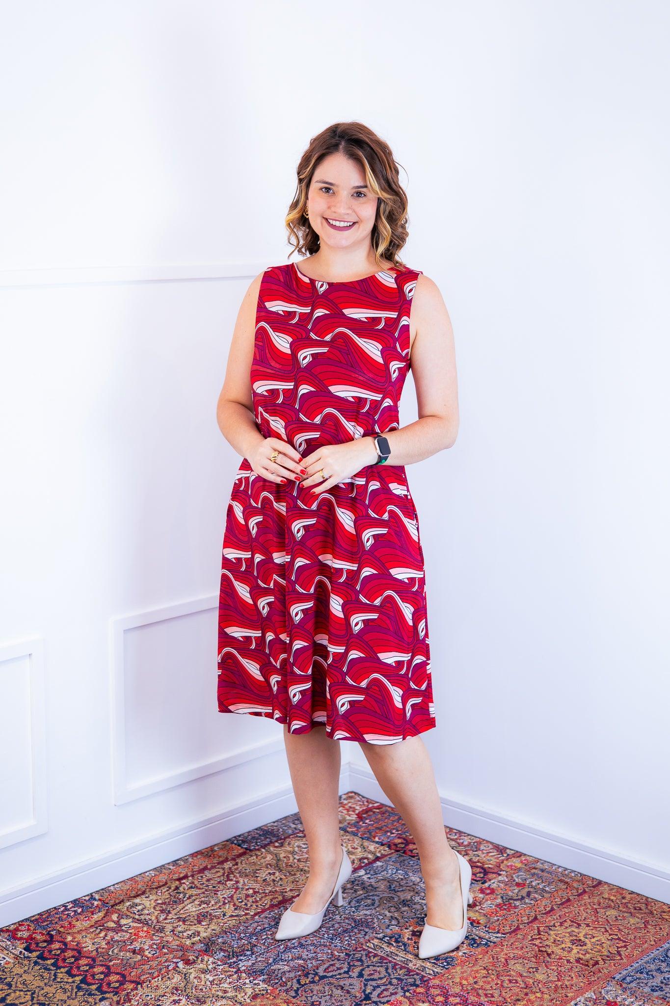 Vestido Sofia - Malha Confort Regata Midi - Bazar Online