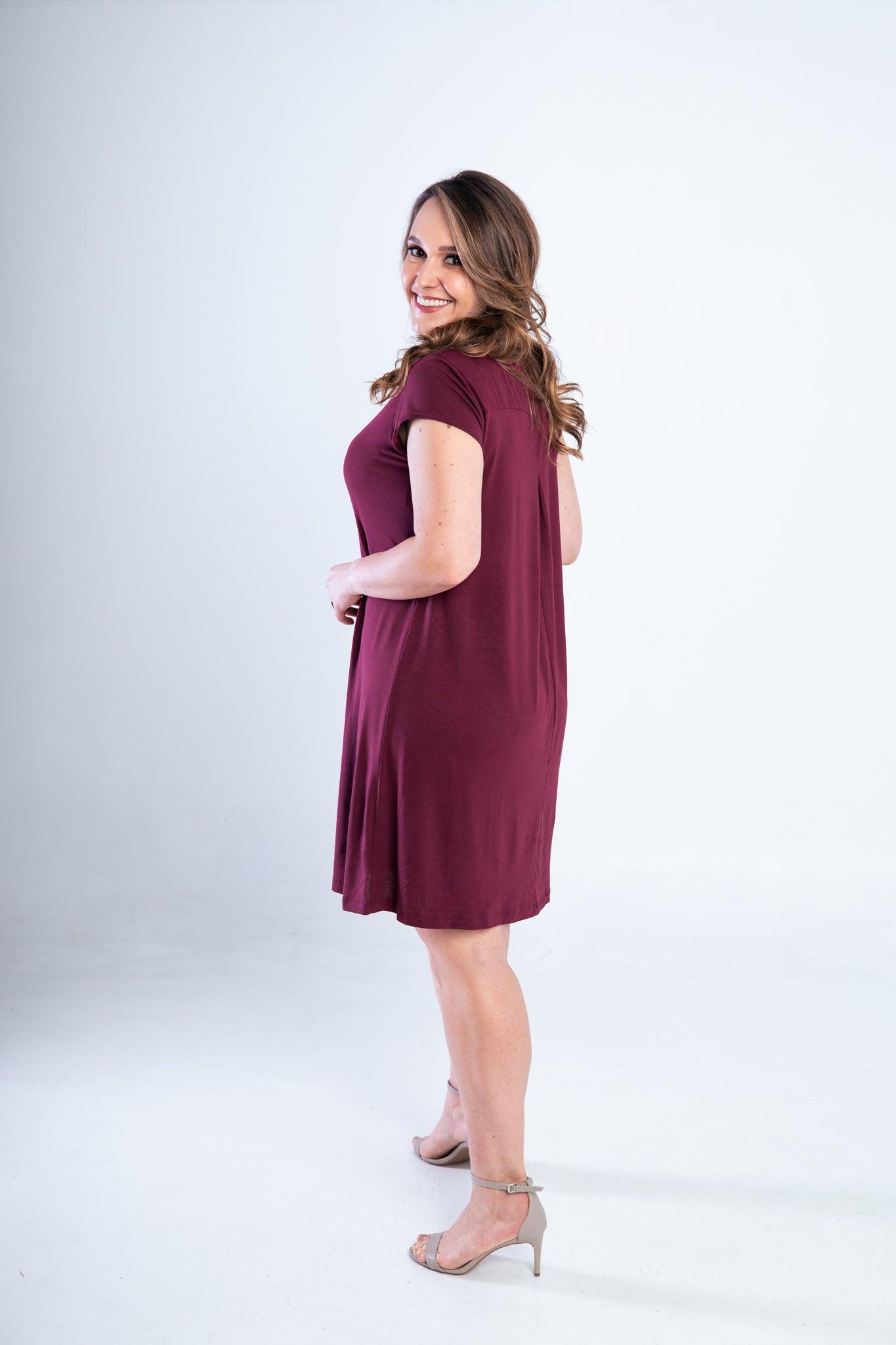 Vestido Laura - Evasê Decote V em Viscolycra - Bazar Online